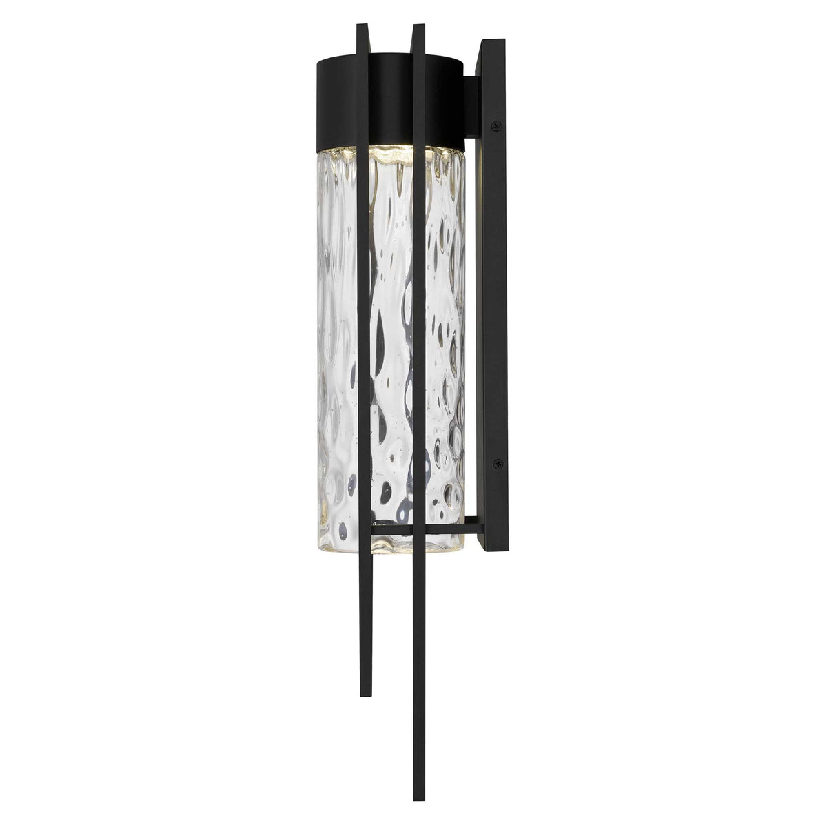 25-Inch Sand Black 2 Step Outdoor LED Wall Sconce