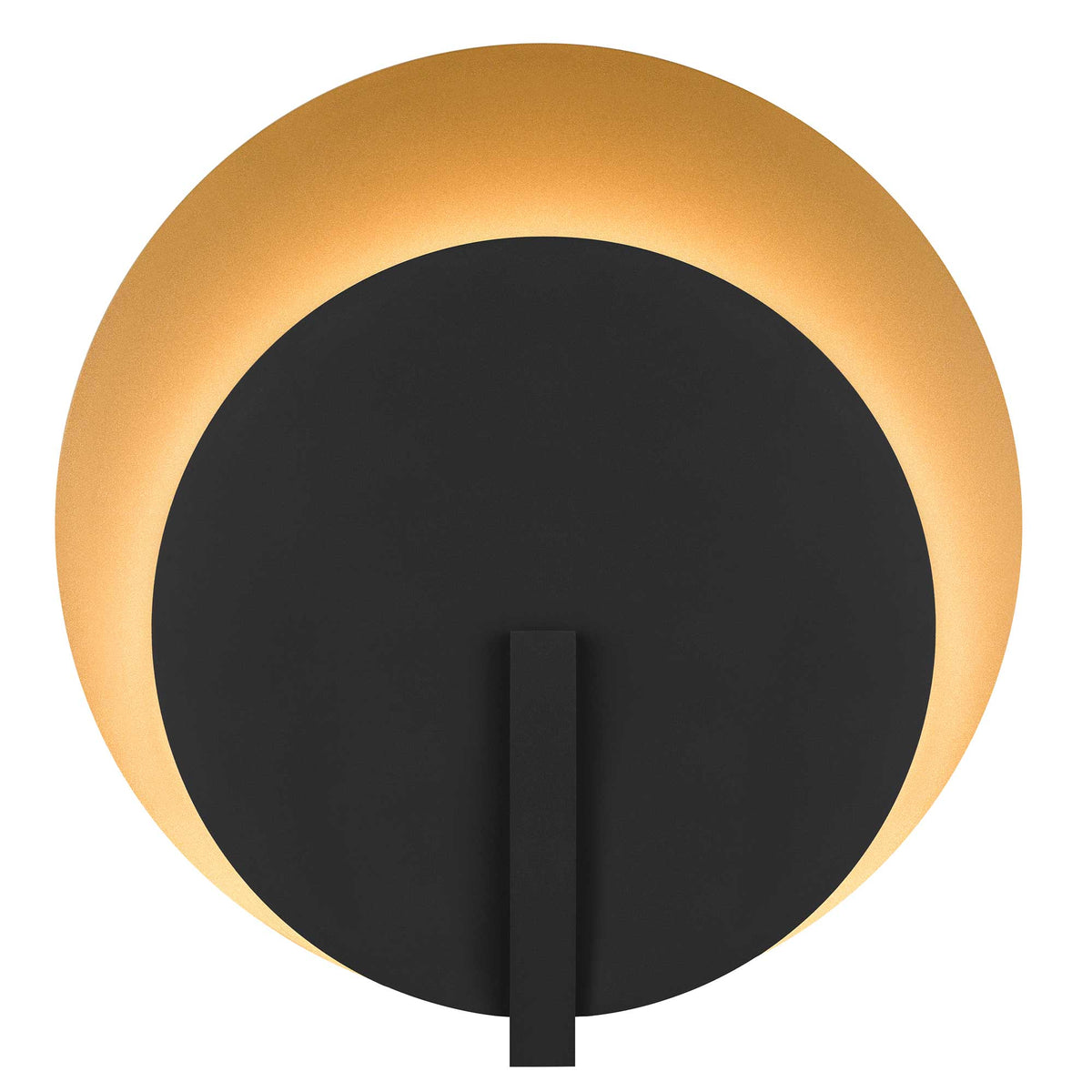 24.75-Inch Sand Black and Painted Brass Eclipse Outdoor LED Wall Sconce