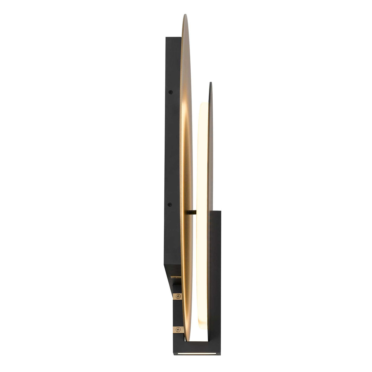 24.75-Inch Sand Black and Painted Brass Eclipse Outdoor LED Wall Sconce