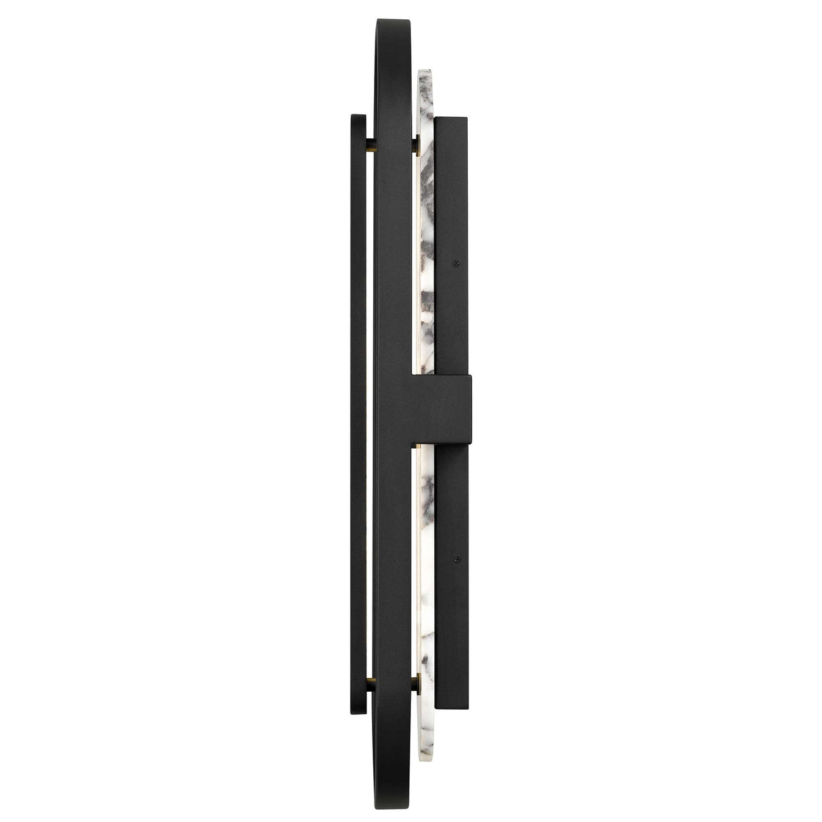 28-Inch Sand Black Roundabout Outdoor LED Wall Sconce
