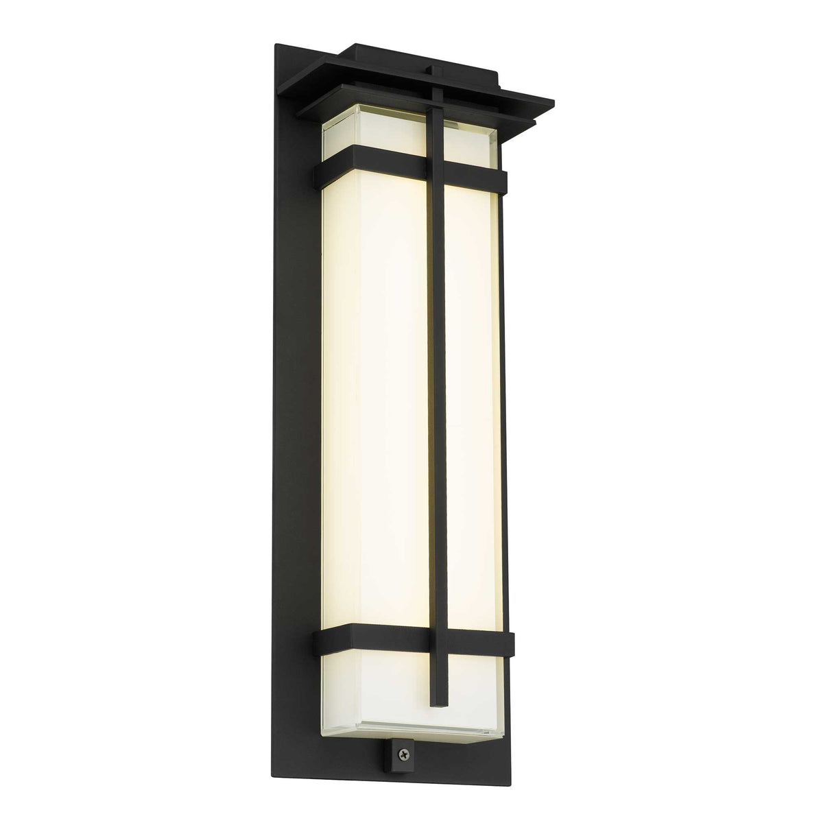 18-Inch Sand Black Frank Outdoor LED Wall Sconce
