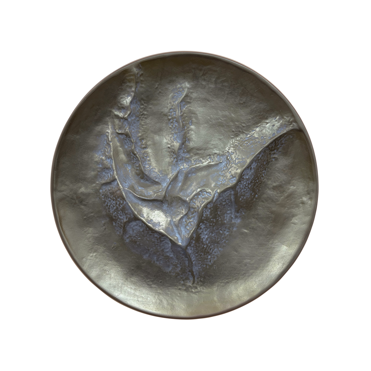 16-Inch Painted Washed Brass Moon Outdoor LED Wall Sconce