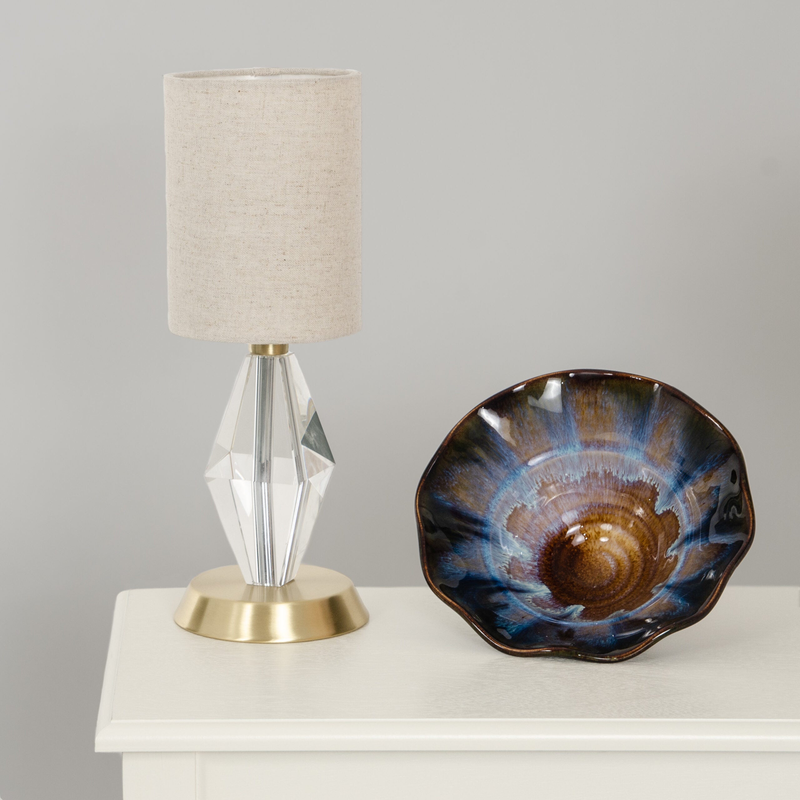 13.5-inch Bryson Satin Brass Accent Table Lamp