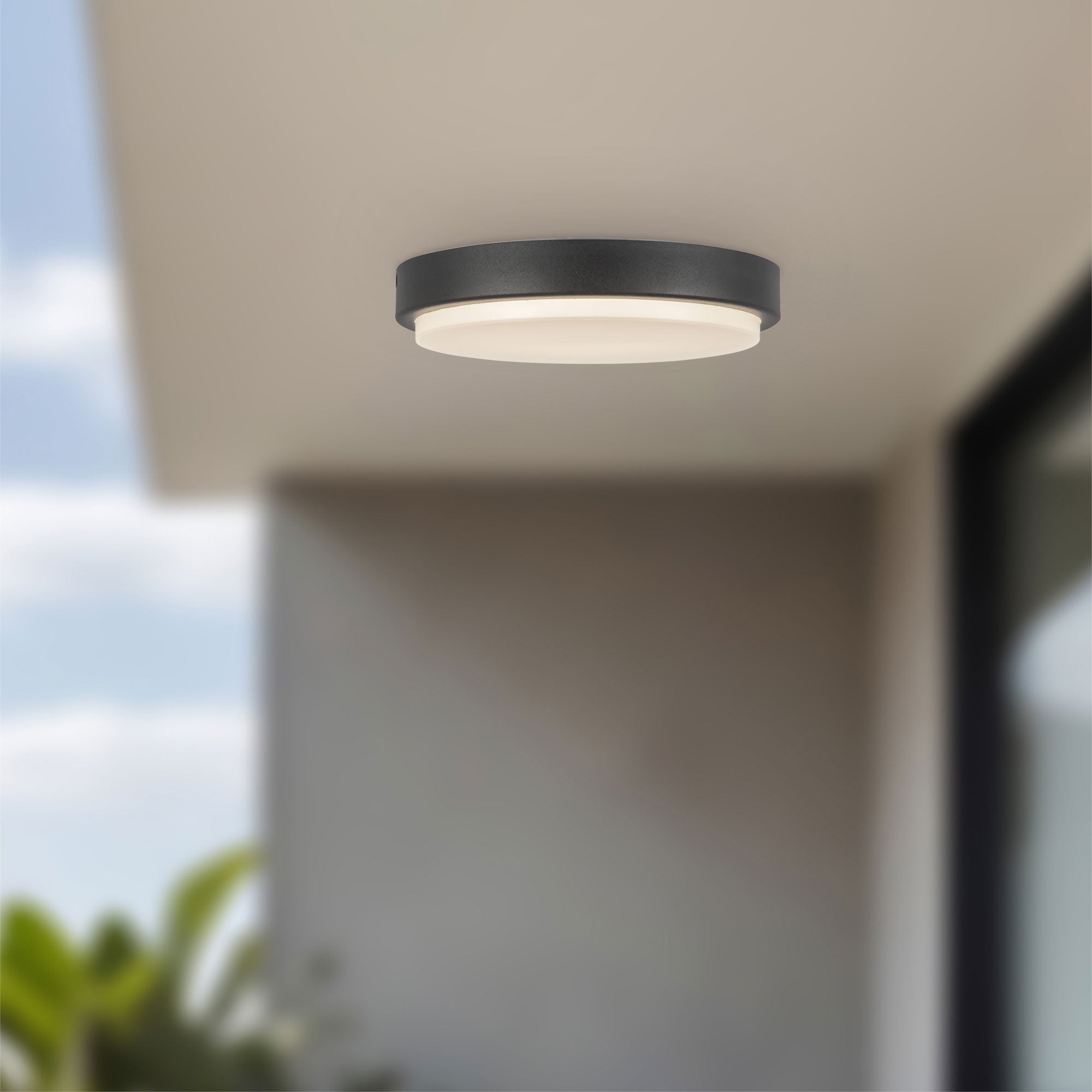 Bailey 9-in Aluminum Outdoor Flush Mount