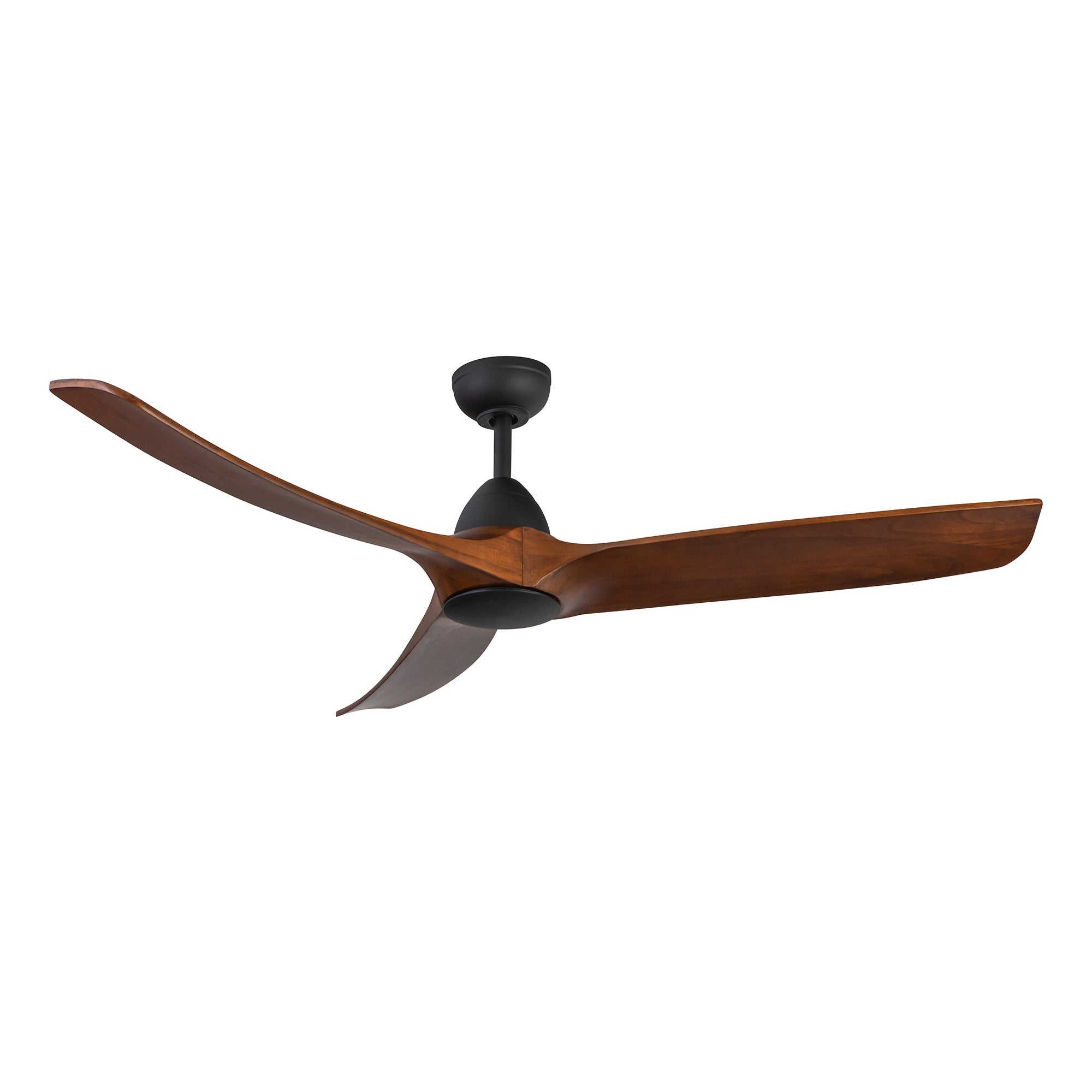 Baylor 60-in Matte Black and Dark Walnut Reversible DC Ceiling Fan