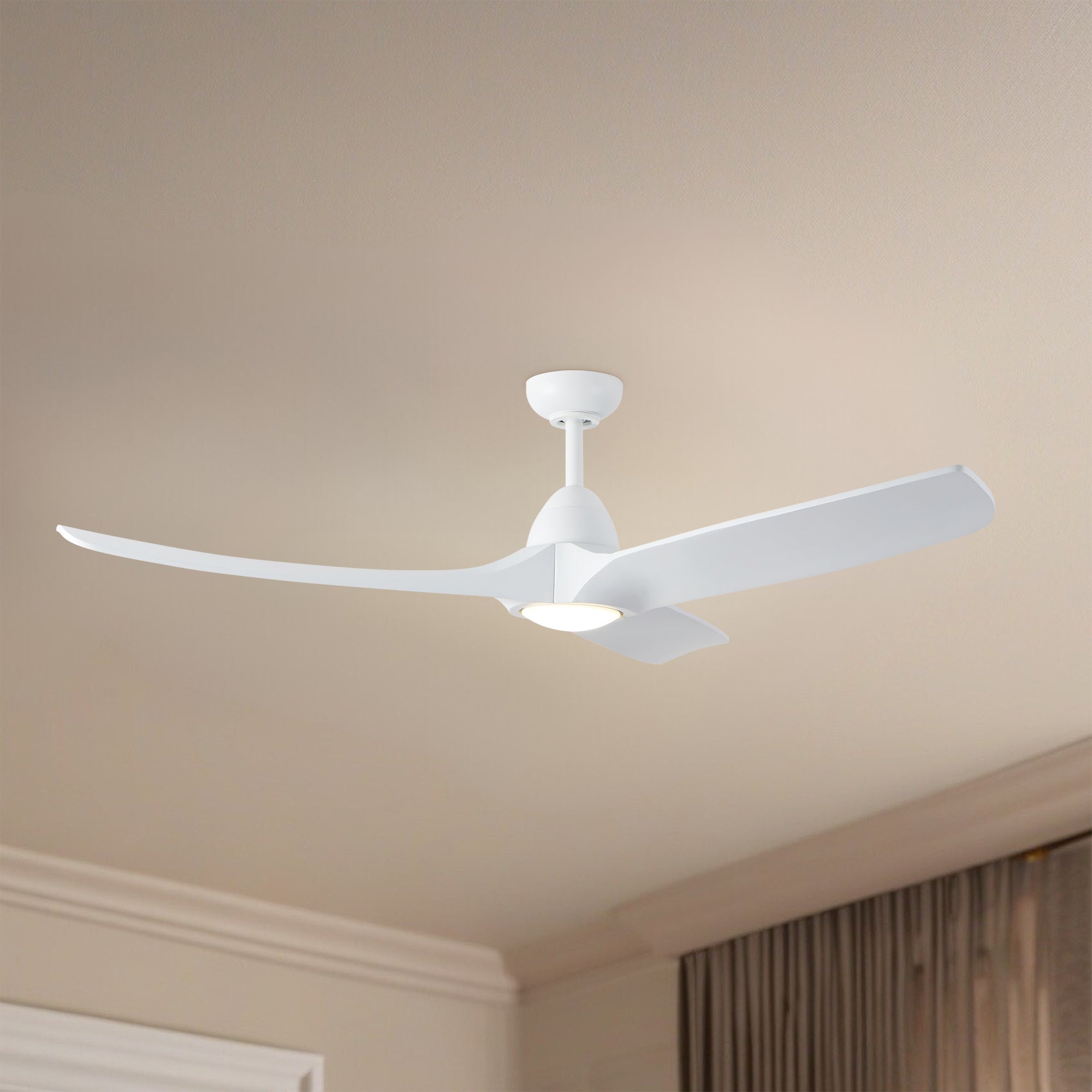 Baylor 60-in White Reversible DC LED Ceiling Fan
