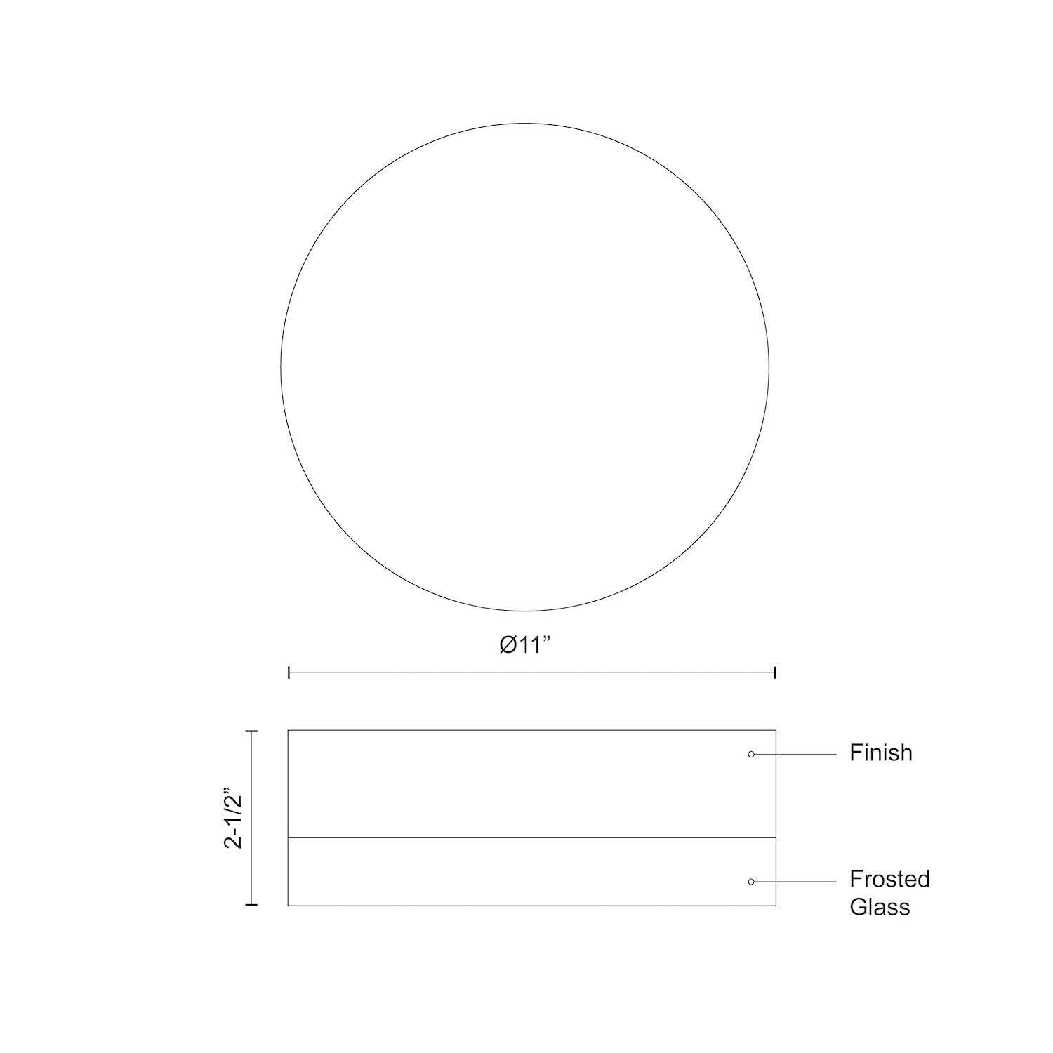 Bedford 11-in Steel Flush Mount