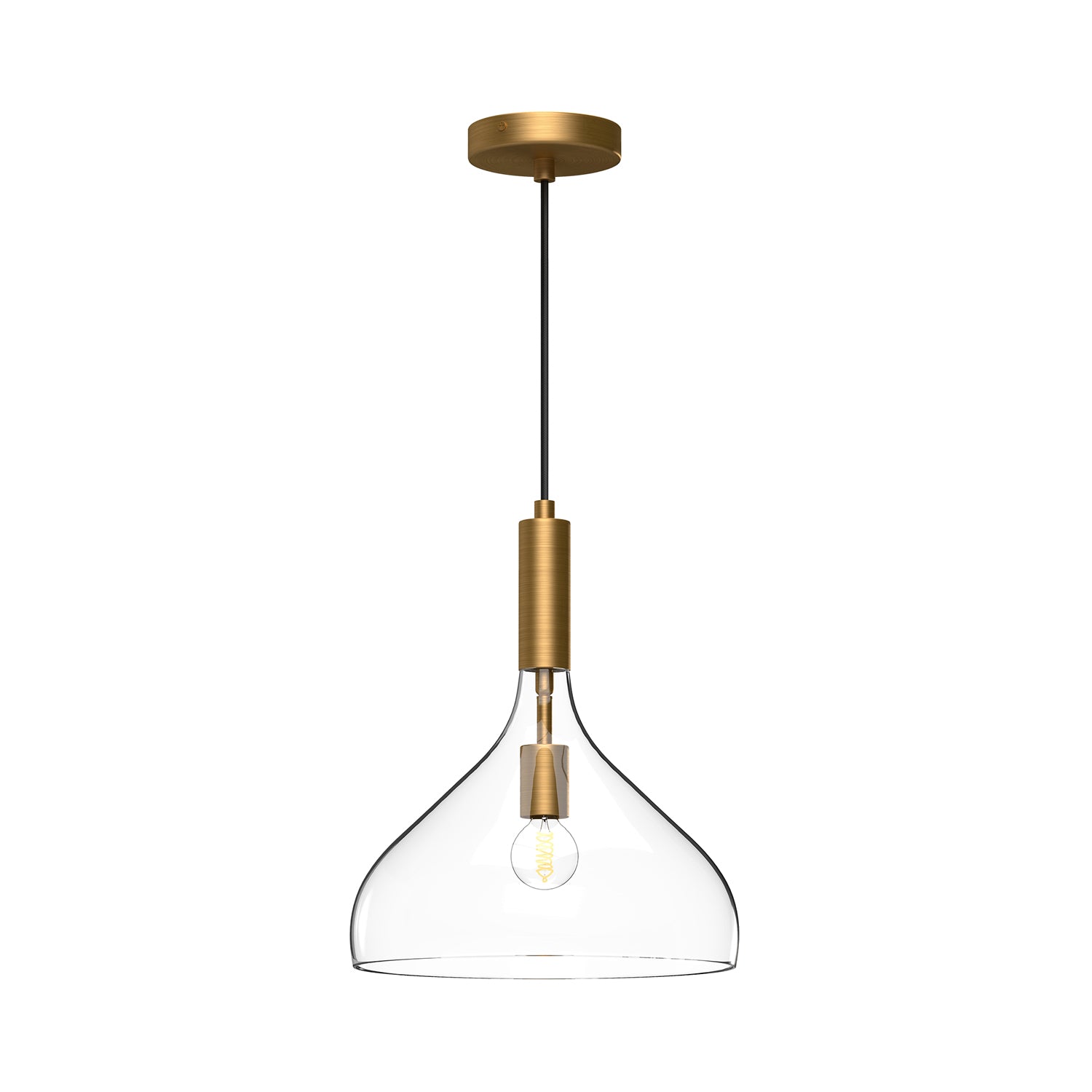 Belleview 12-in Steel Pendant
