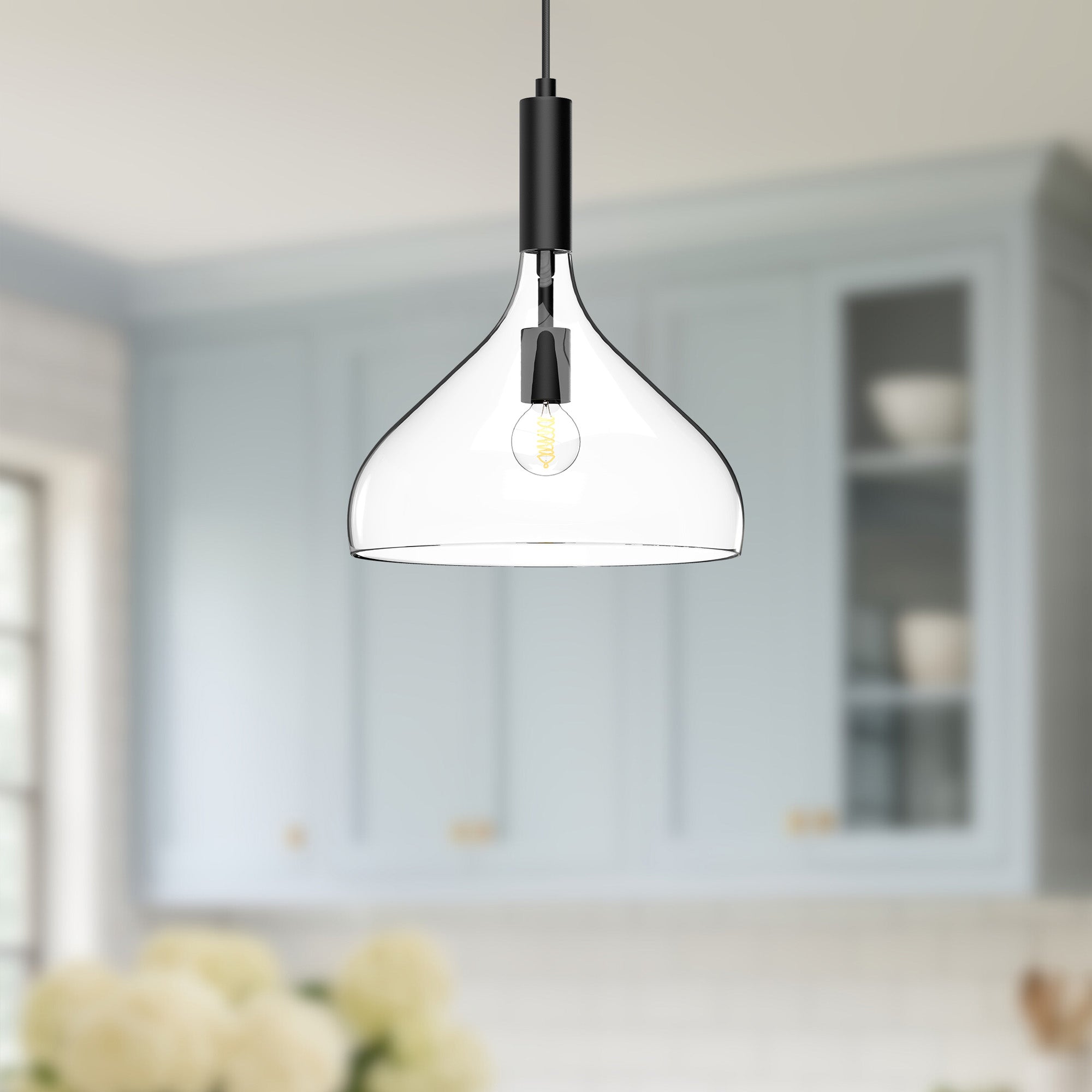 Belleview 12-in Steel Pendant