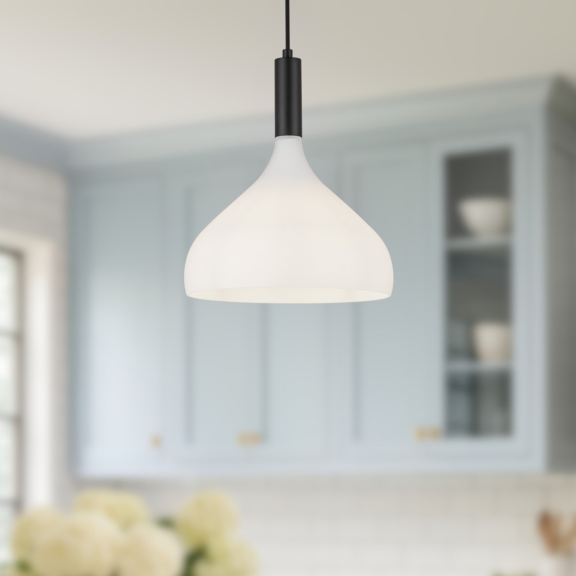 Belleview 12-in Steel Pendant
