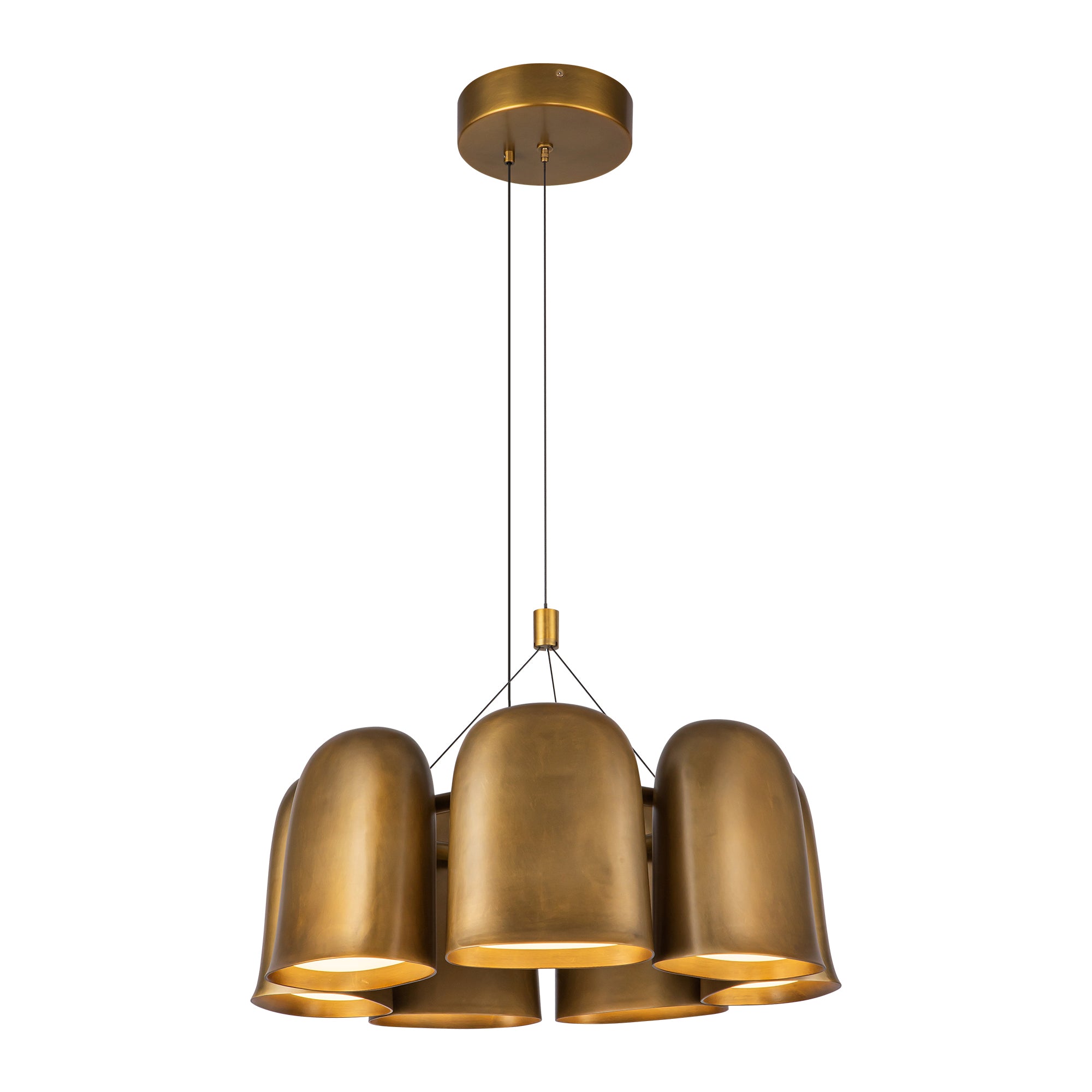 Bell 20-in Steel Chandelier
