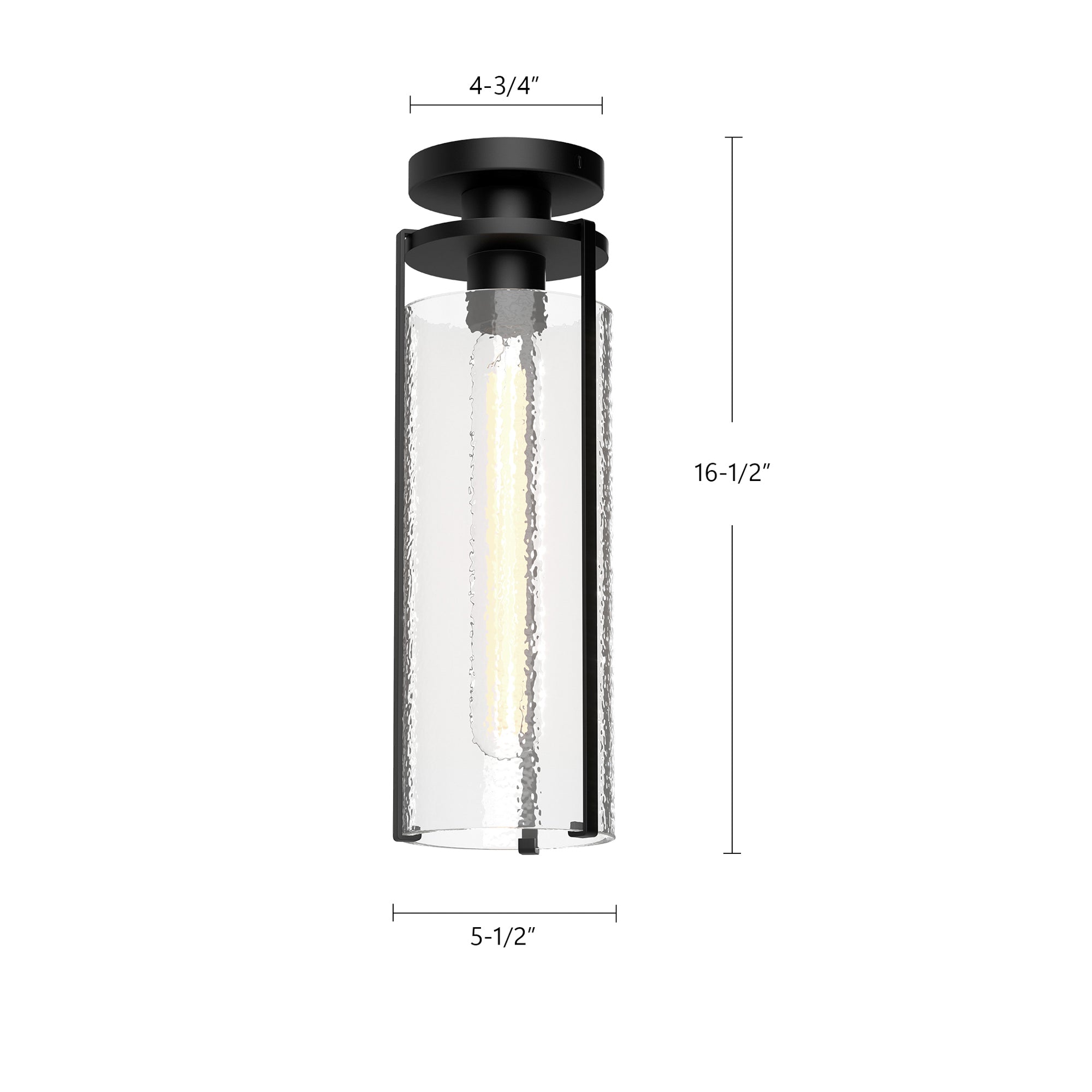 Belmont 5-in Steel Flush Mount