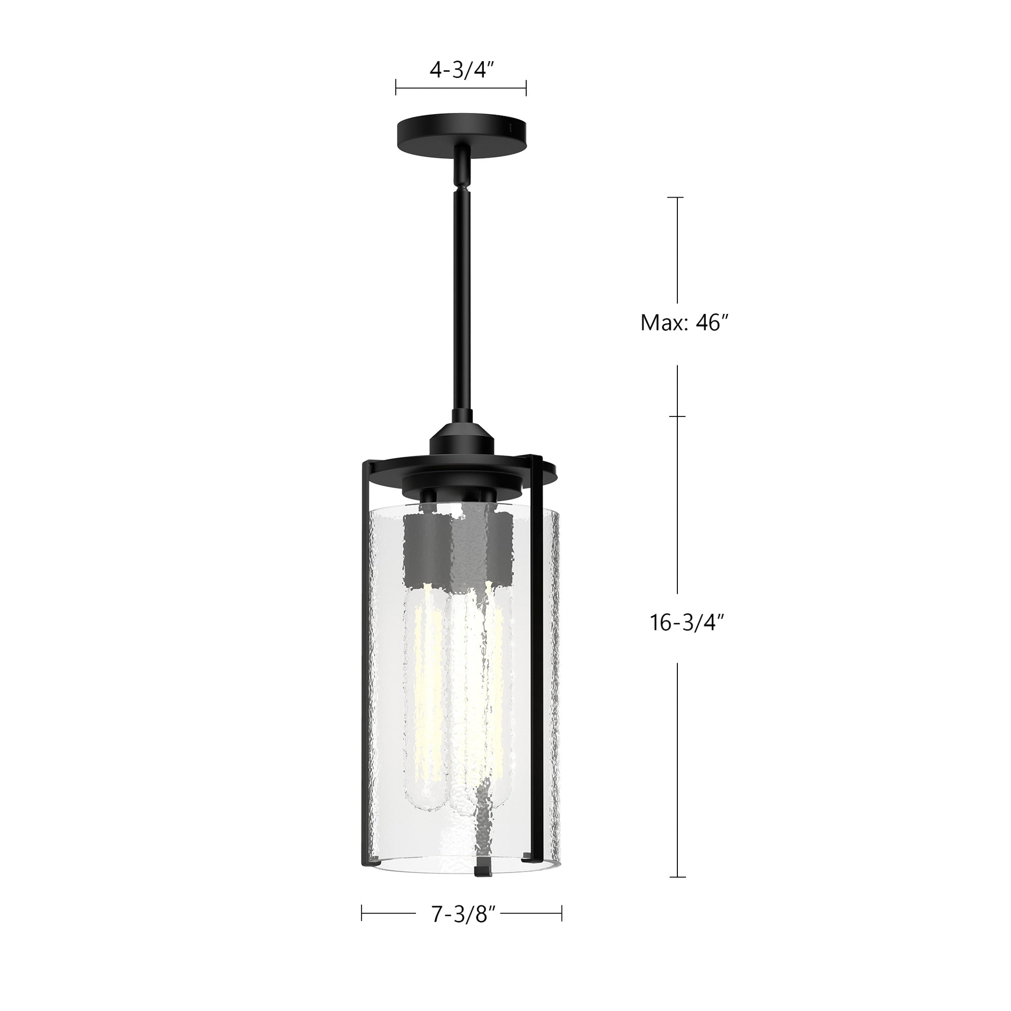 Belmont 7-in Steel Pendant