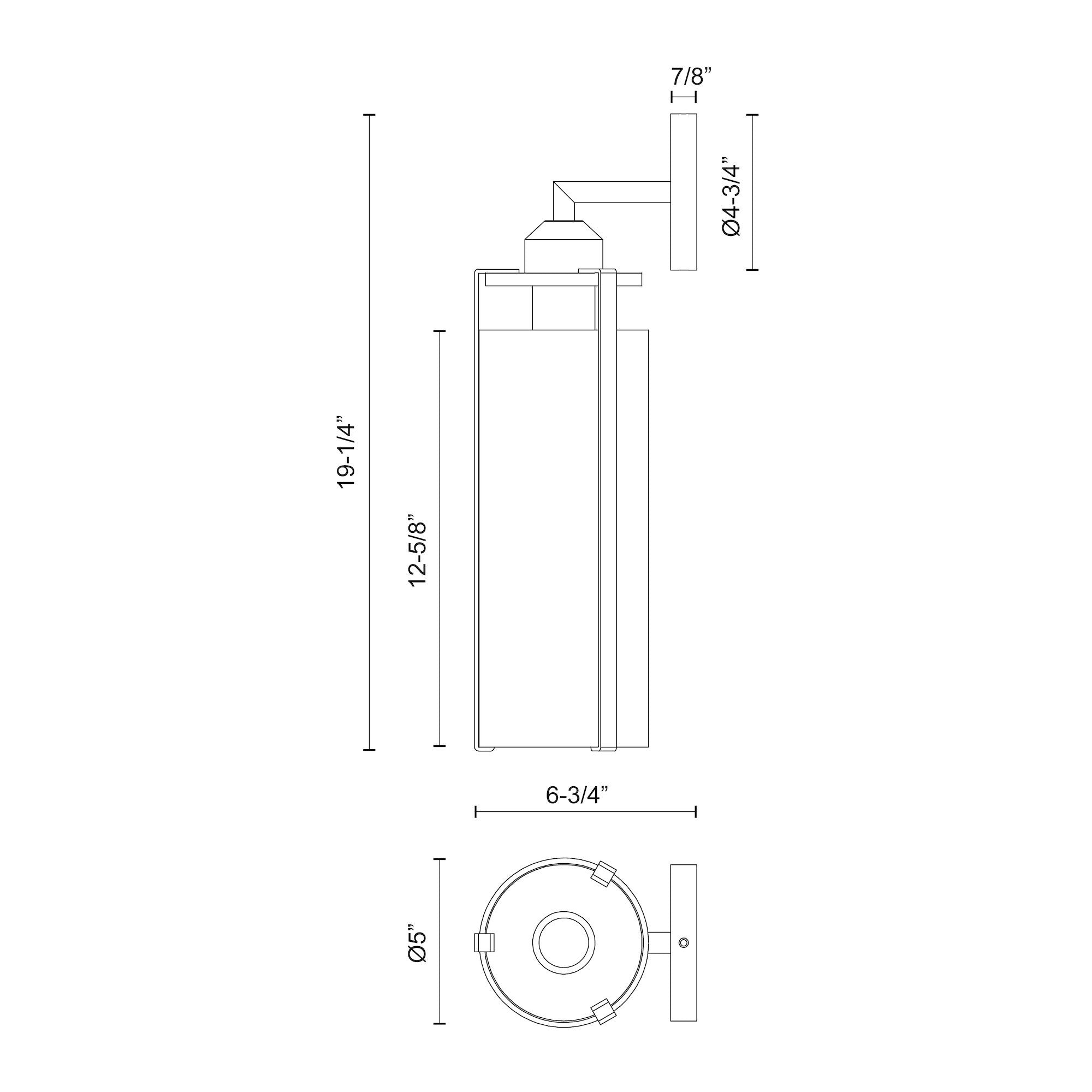 Belmont 5-in Steel Vanity Light