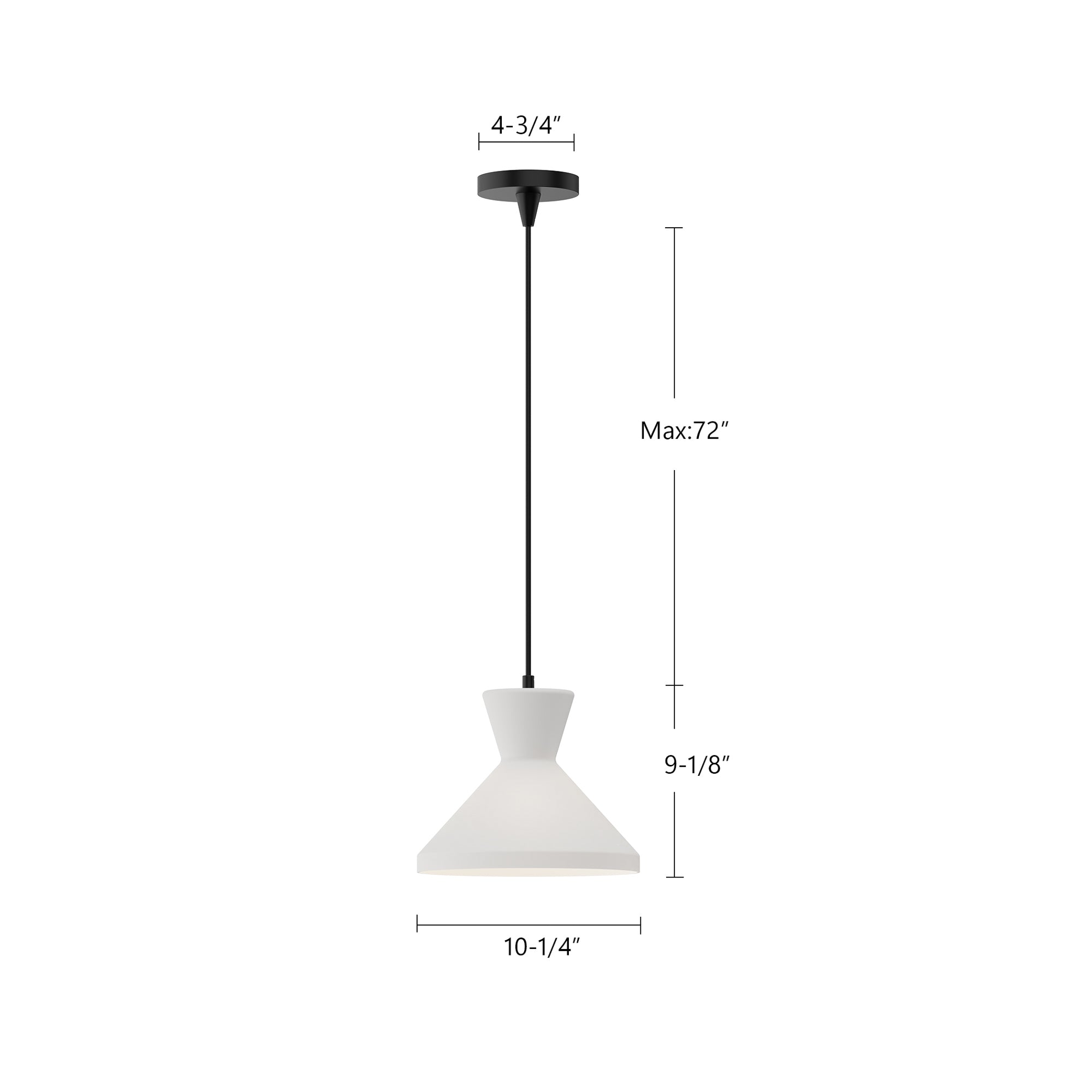 Betty 10-in Steel Pendant