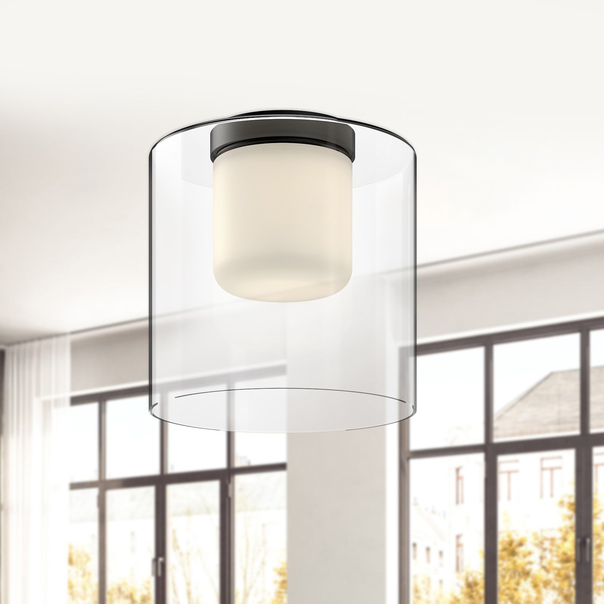 Birch 9-in Aluminum Flush Mount