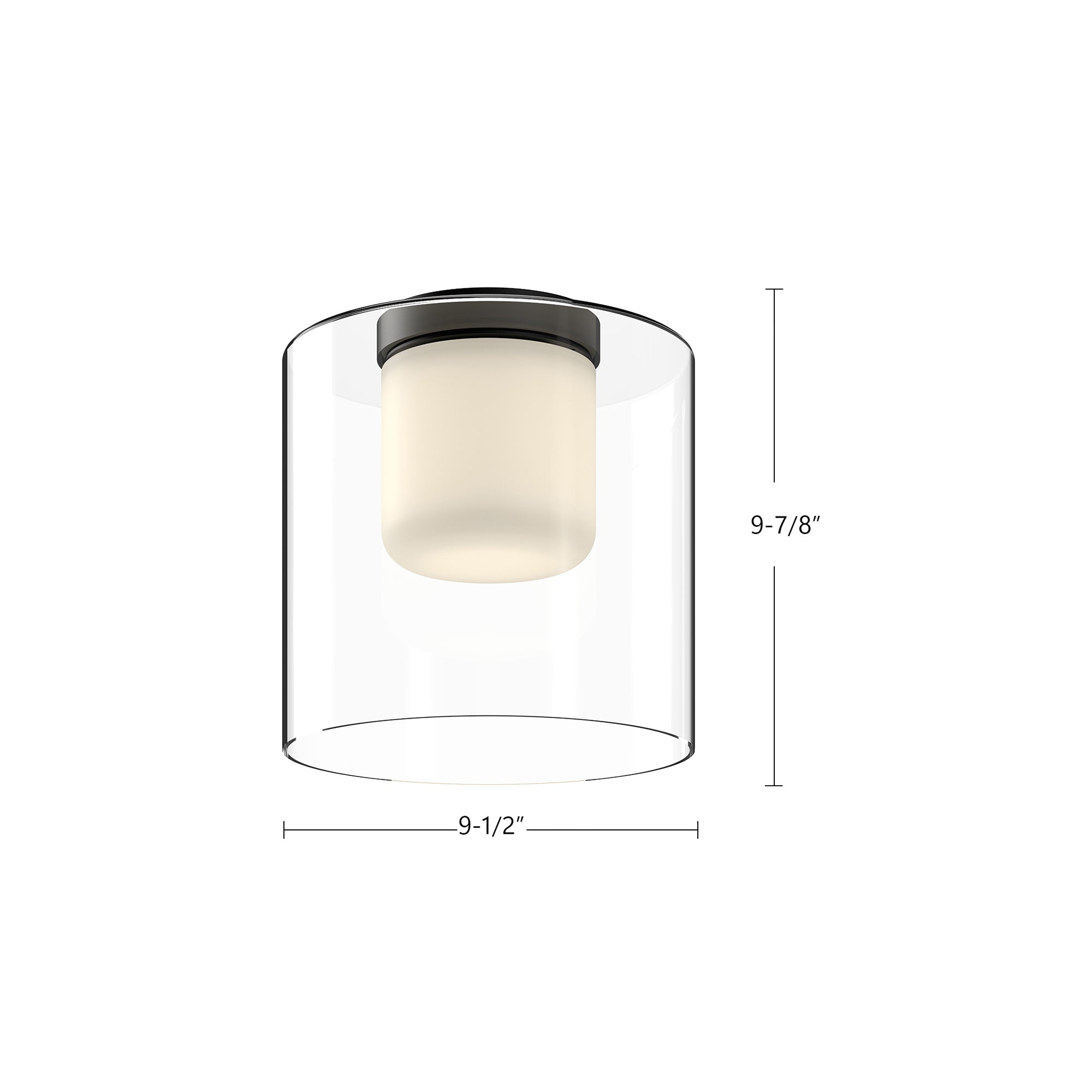 Birch 9-in Aluminum Flush Mount