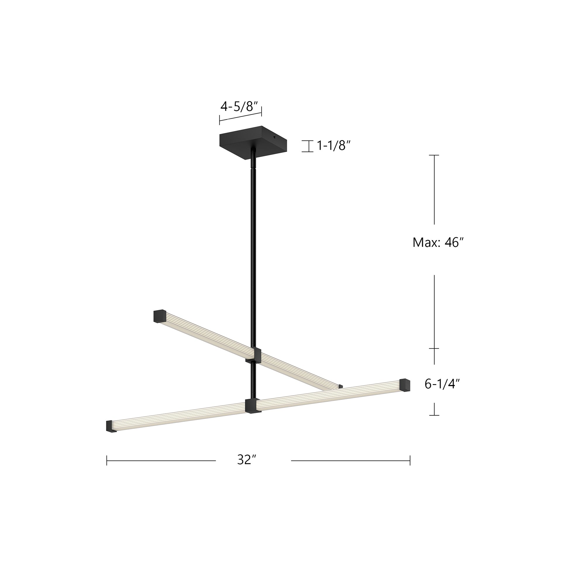 Blade 32-in Aluminum Chandelier