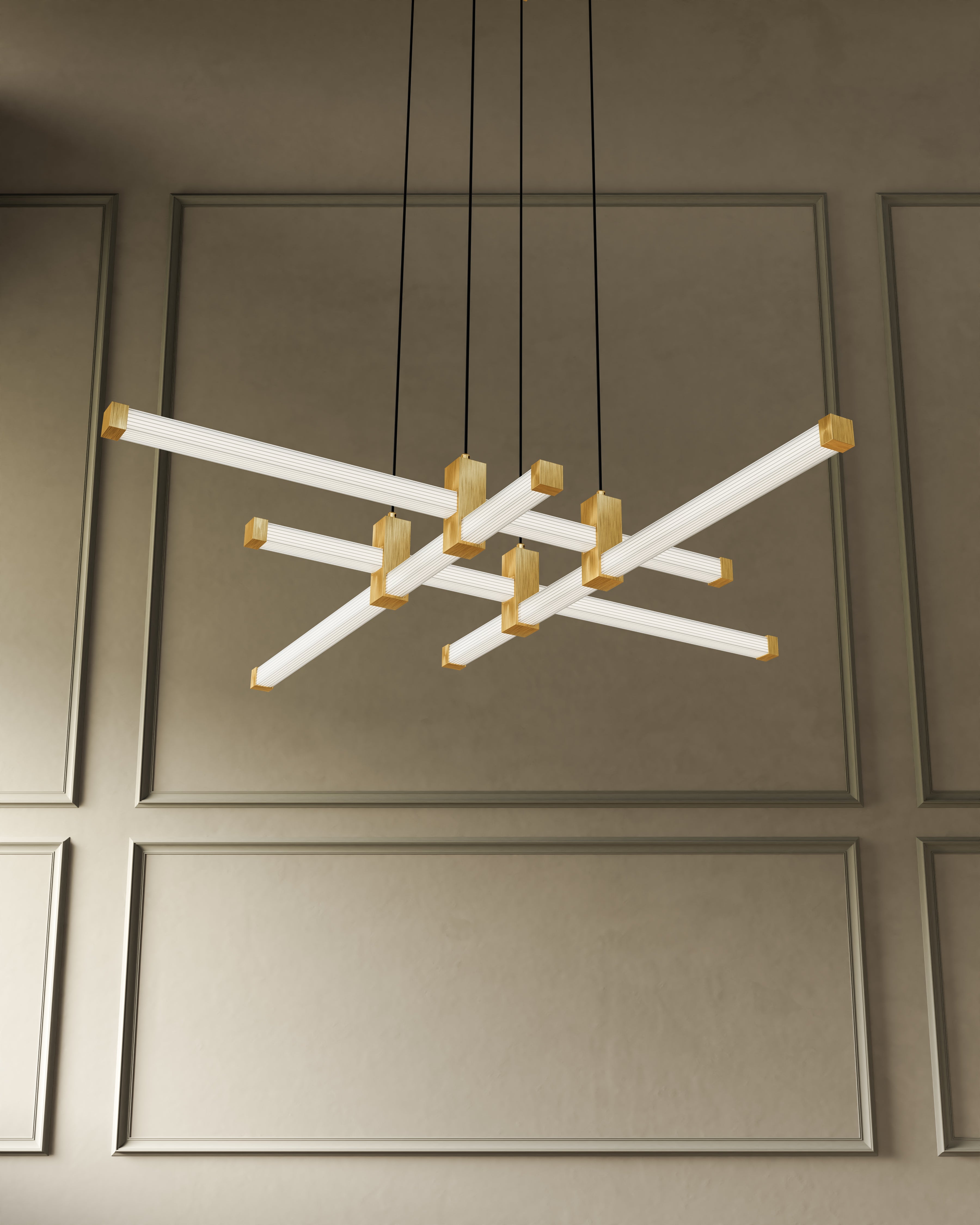 Blade 34-in Aluminum Chandelier