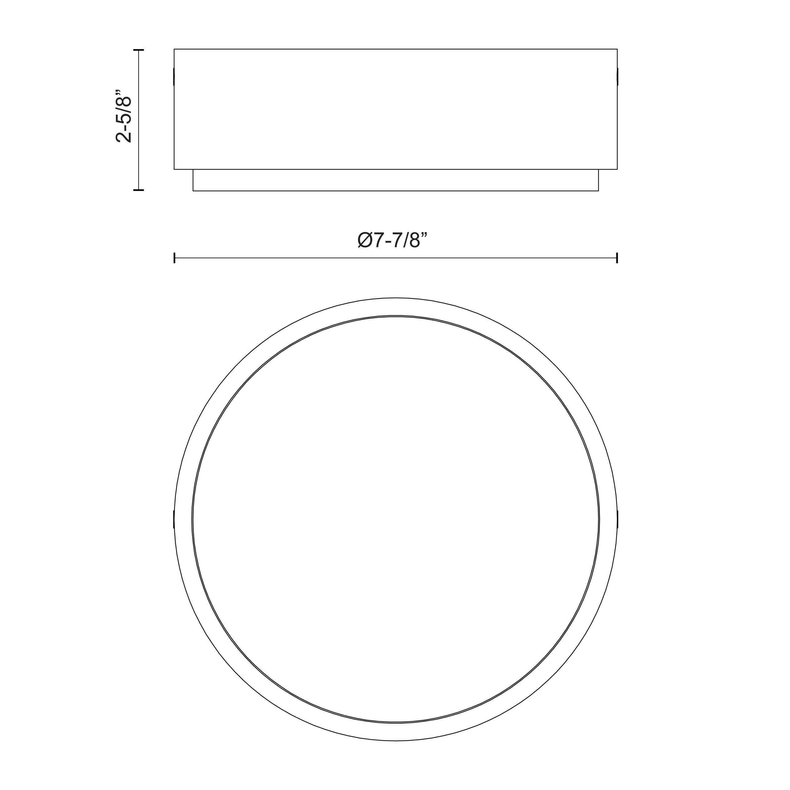 Blanco 8-in Steel Flush Mount