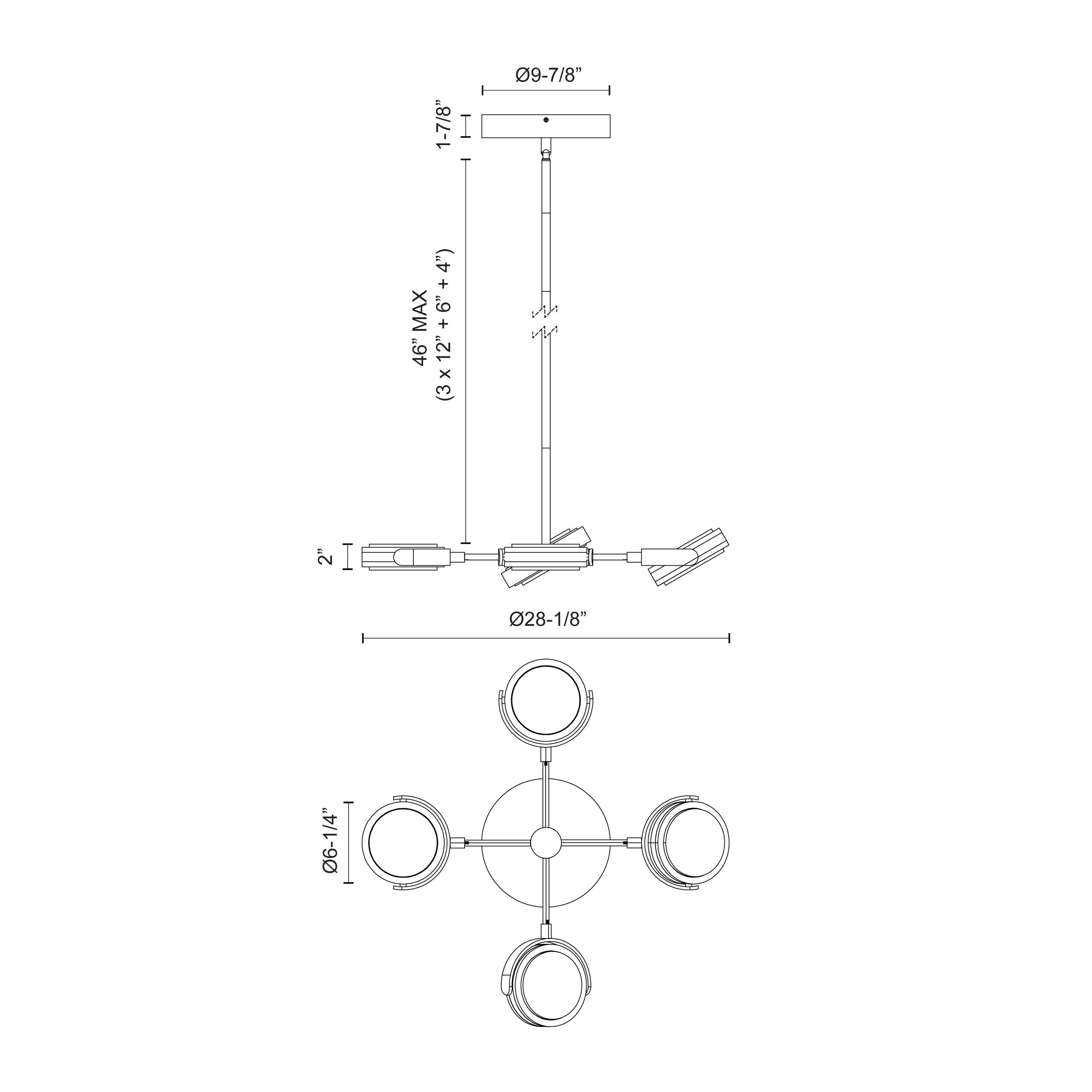 Blanco 28-in Steel Pendant