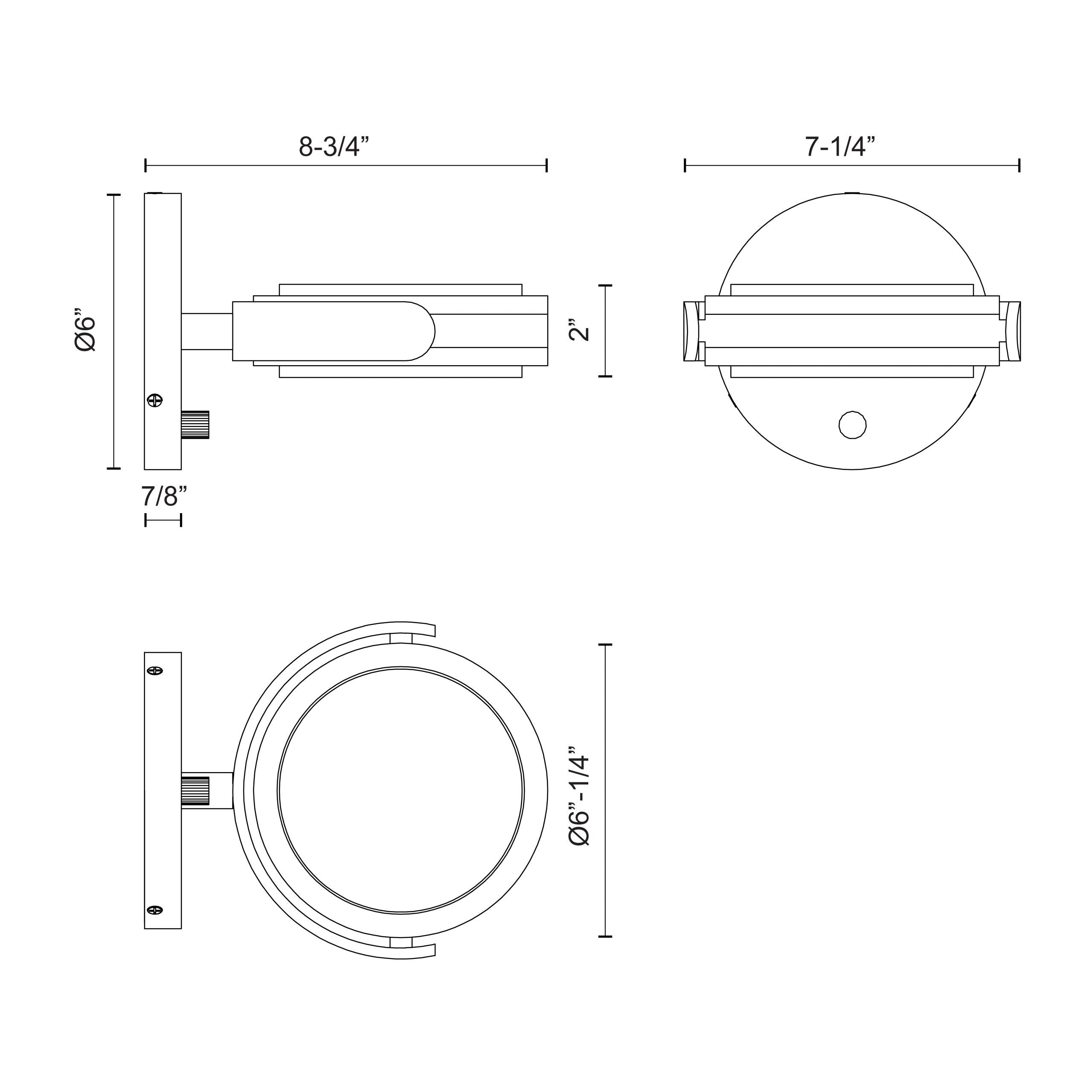 Blanco 6-in Steel Vanity Light