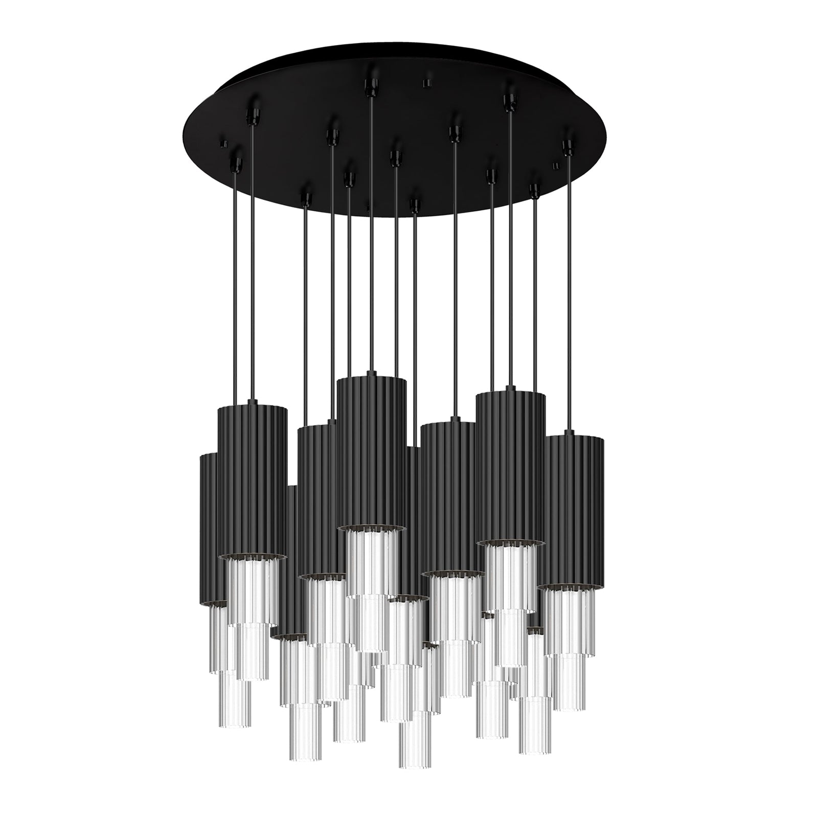 Bordeaux 24-in Steel Multi Pendant