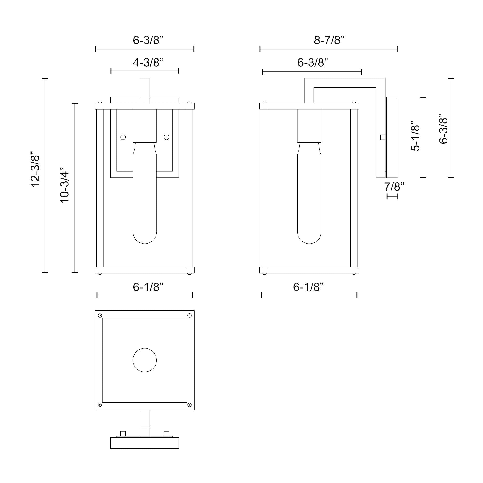 Brentwood 12-in Steel Outdoor Wall Sconce