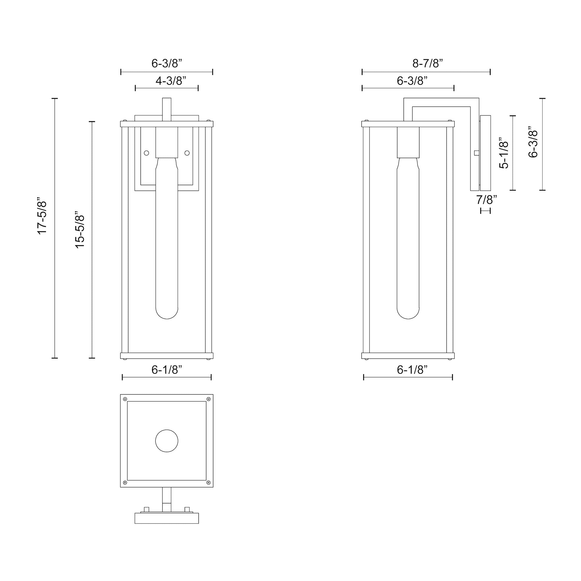 Brentwood 17-in Steel Outdoor Wall Sconce
