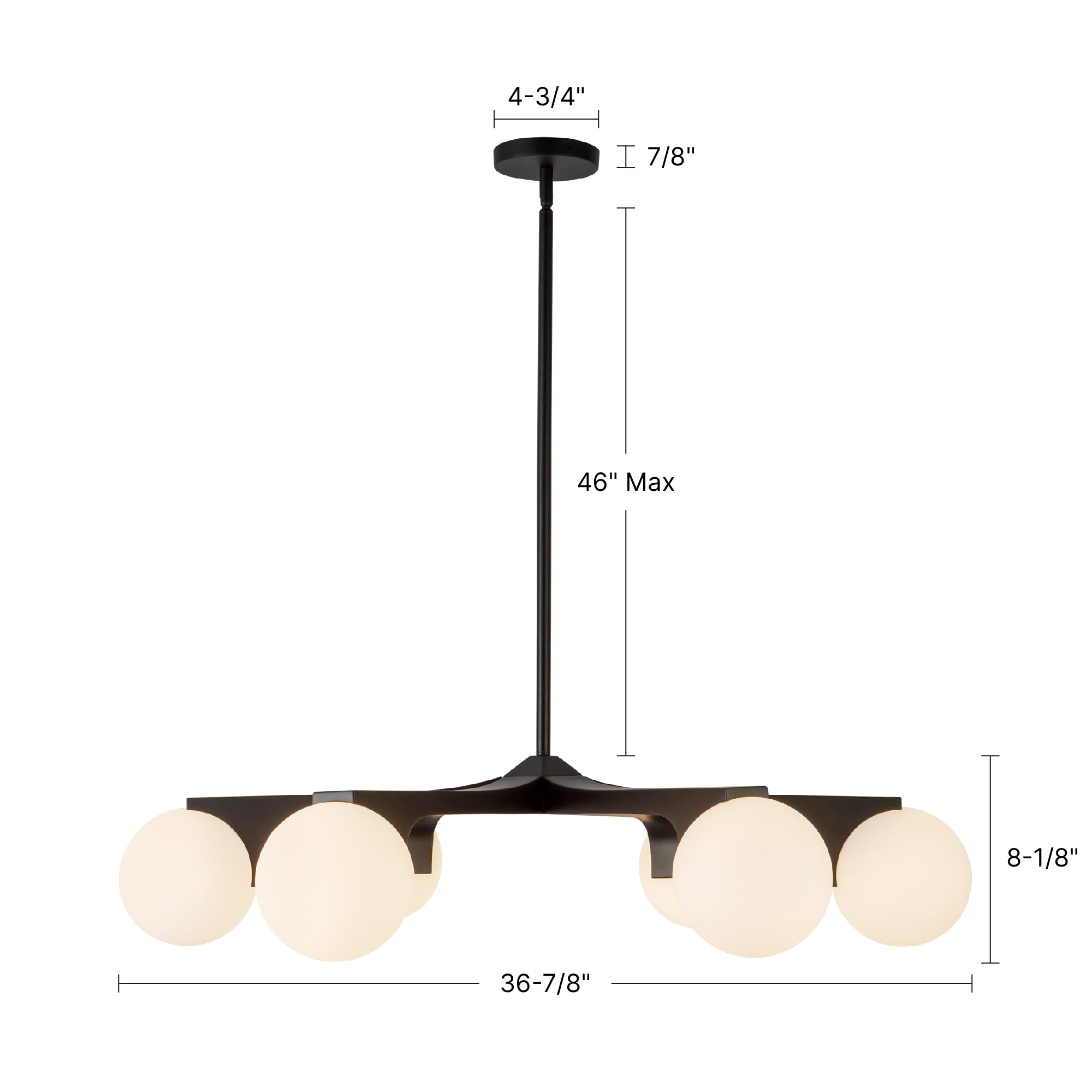 Briar 37-in Aluminum Chandelier