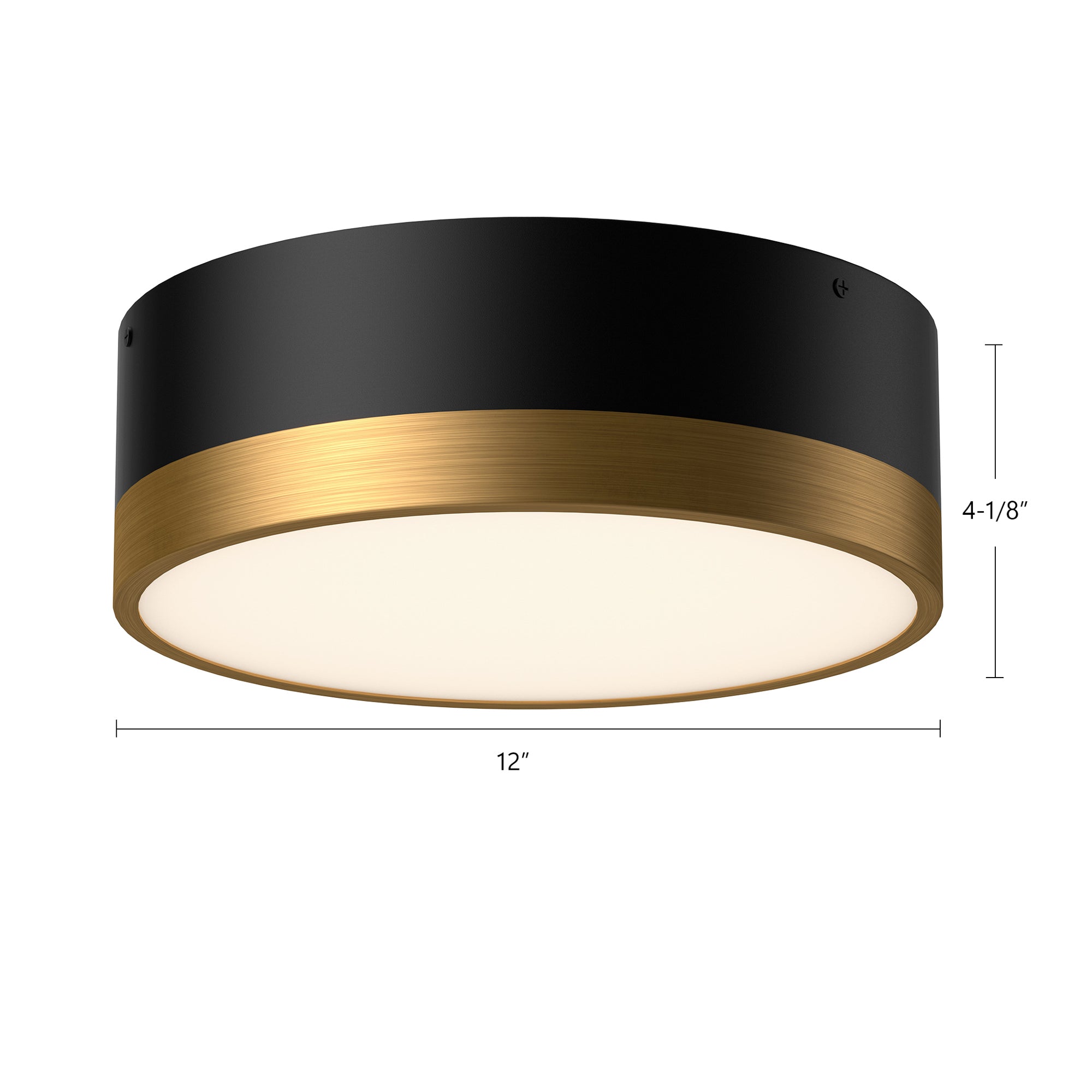 Brisbane 12-in Steel Flush Mount