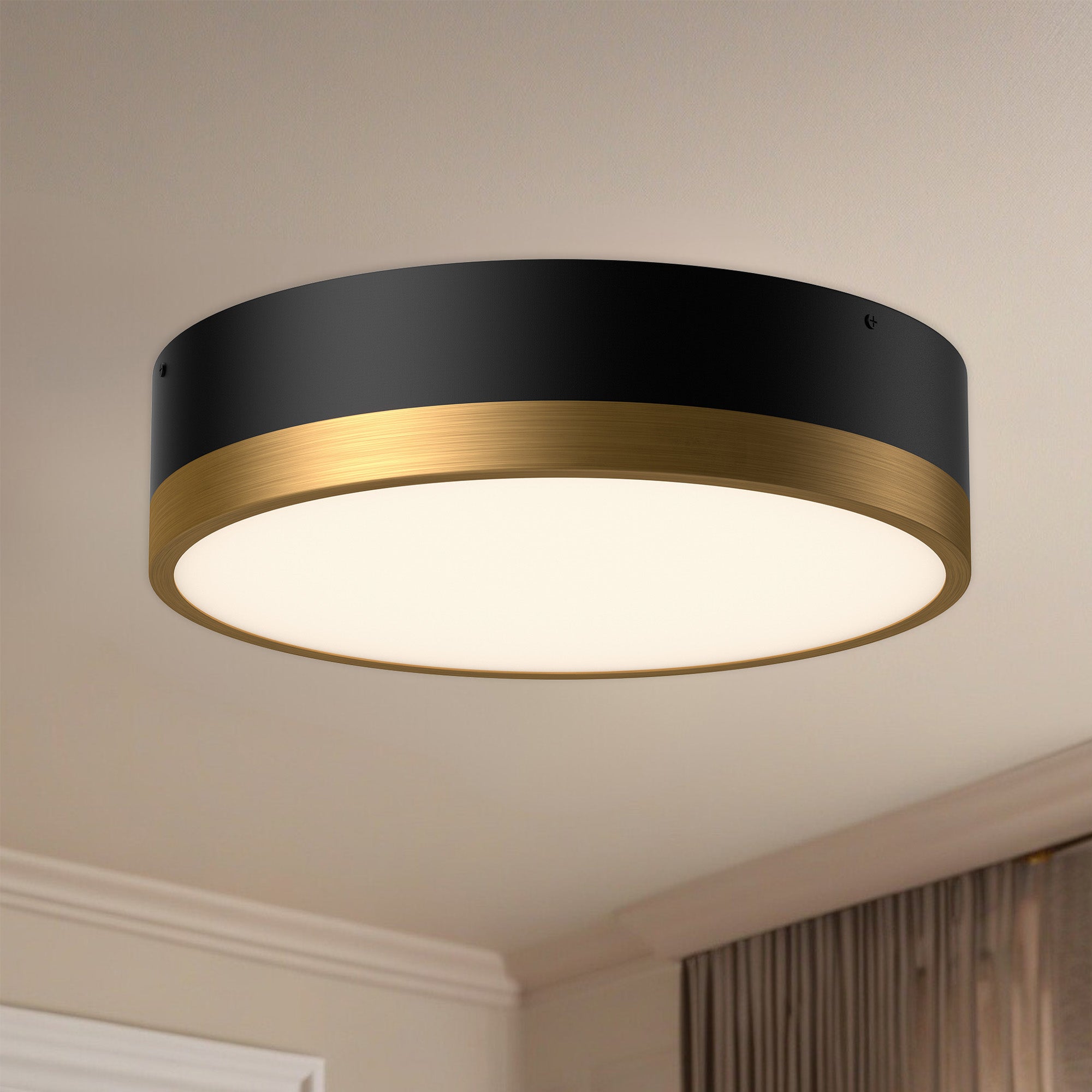 Brisbane 16-in Steel Flush Mount