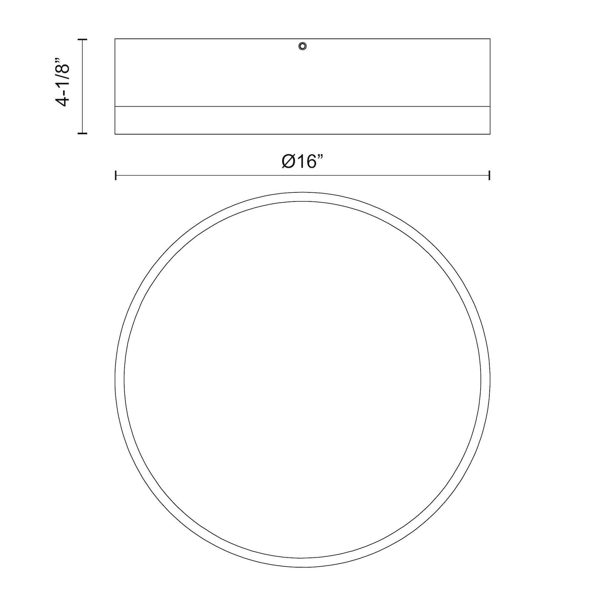 Brisbane 16-in Steel Flush Mount