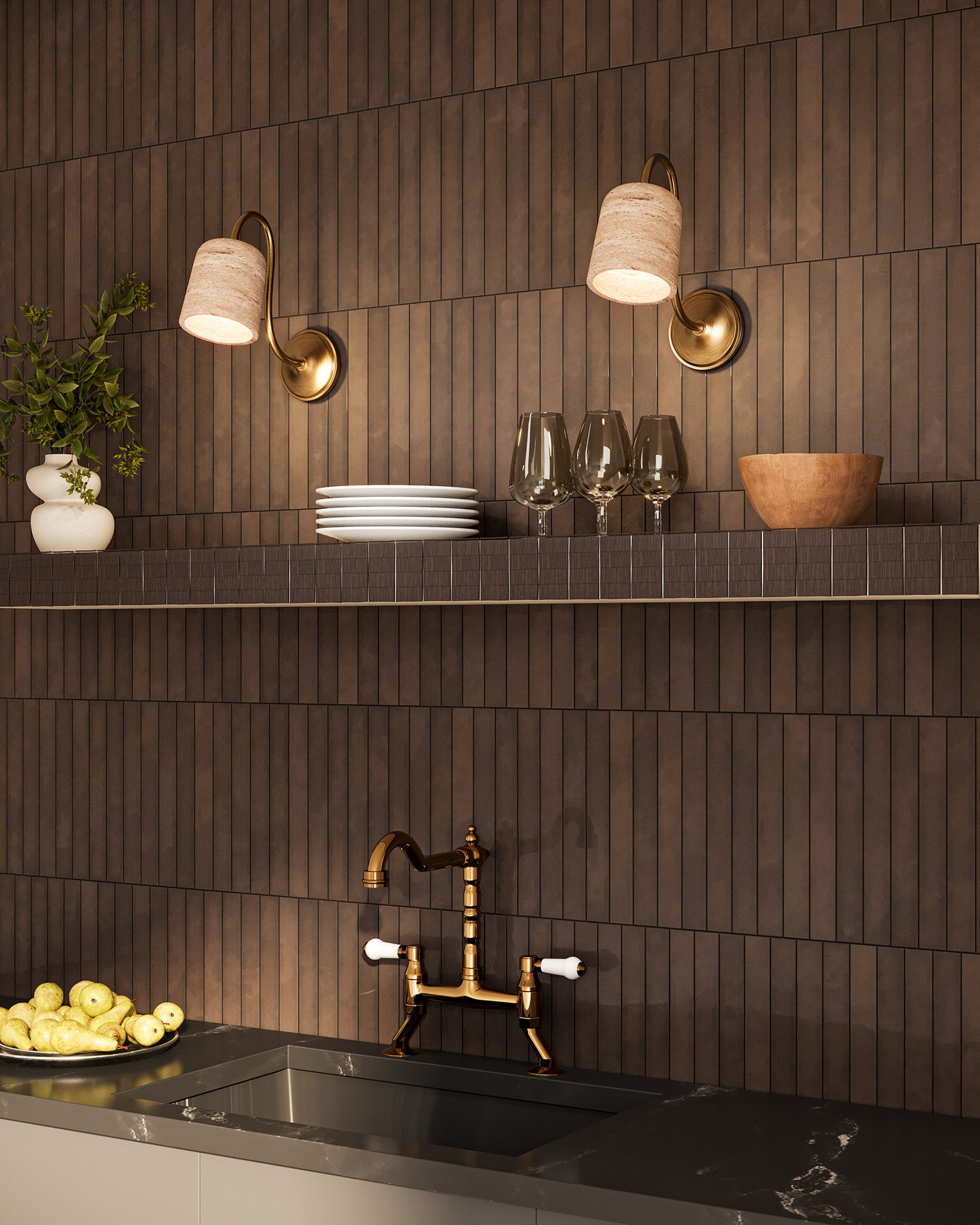 Bromley 5-in Steel Vanity Light
