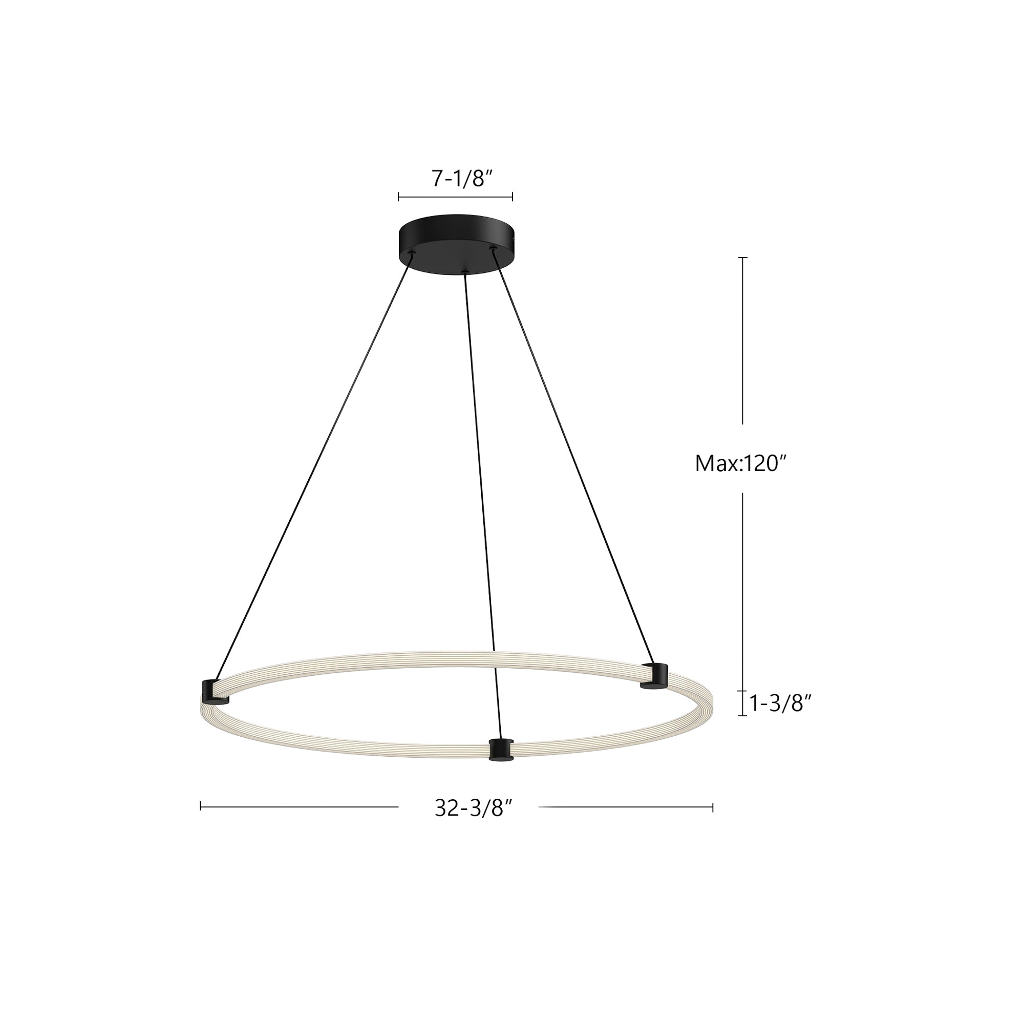 Bruni 32-in Aluminum Pendant