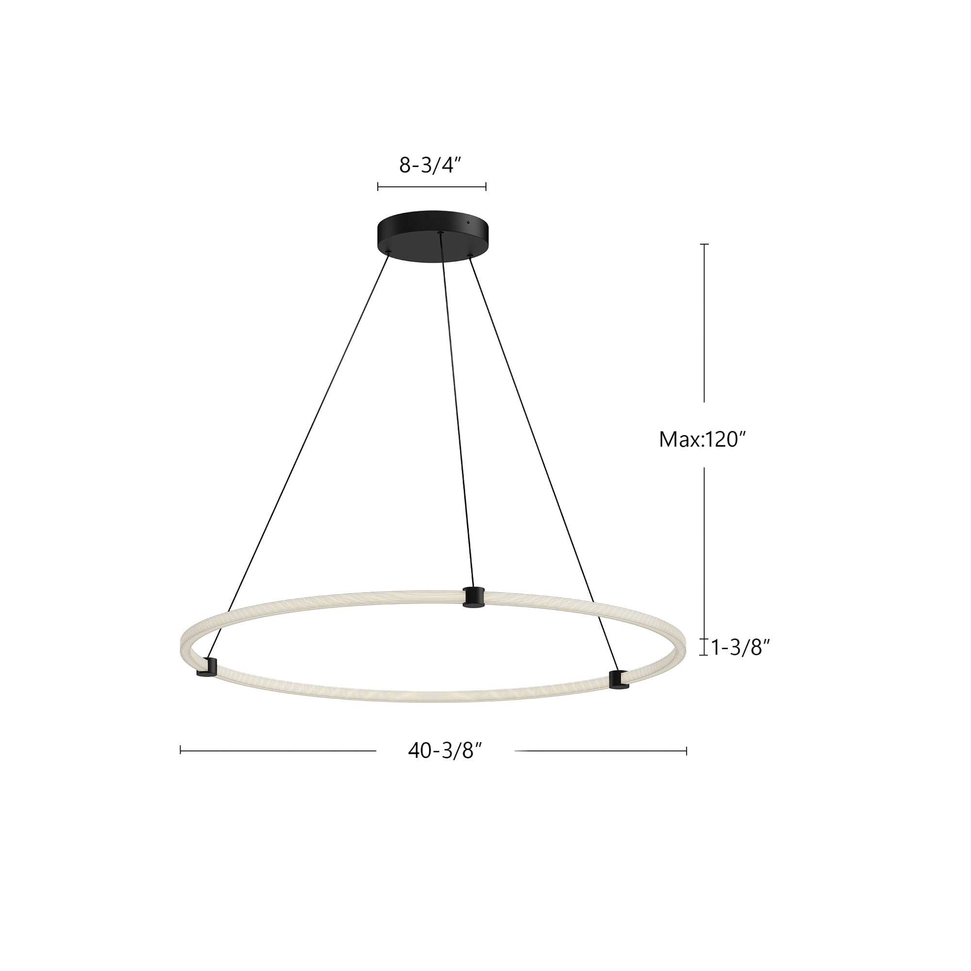 Bruni 40-in Aluminum Pendant