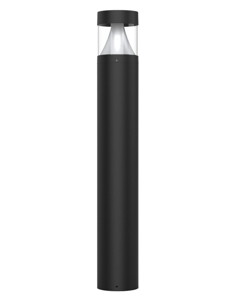 Arctic Matte Black Bollard Dimmable