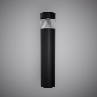 Arctic 32-inch Matte Black Dimmable LED Bollard Light with Clear Lens