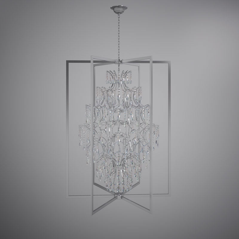 12 Lights Amare 36-in Chandelier Polished Chrome Dimmable 480W