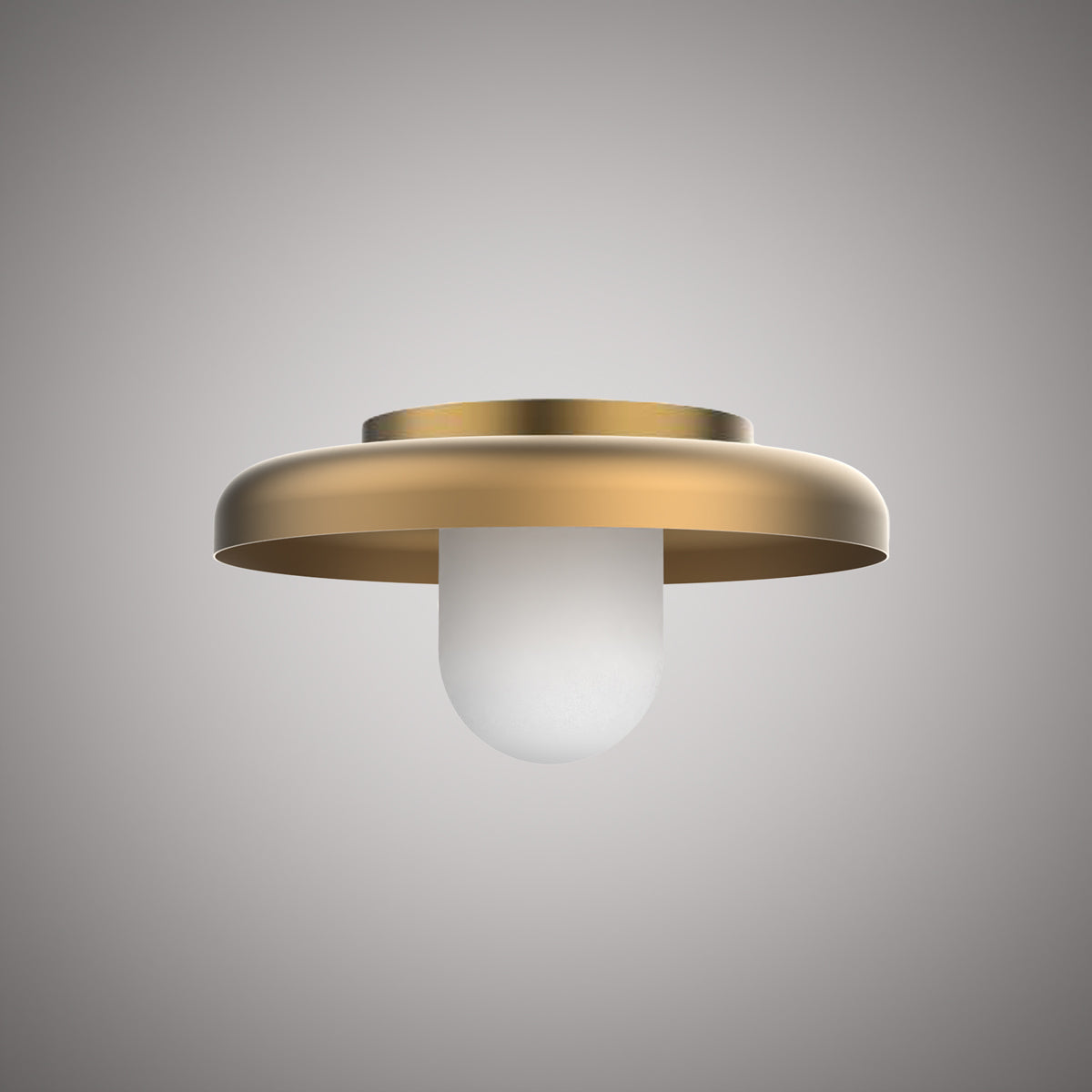 1 Lights Cloud 16-In Flush Mount Aged Brass Dimmable 60W