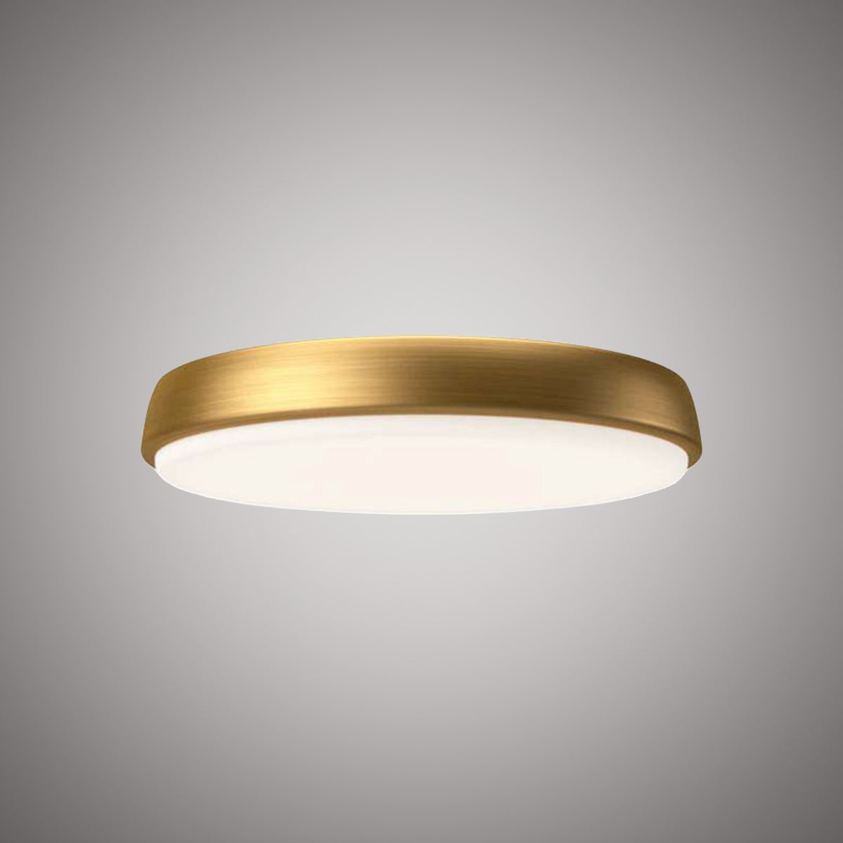 LED 15-In Flush Mount Aged Brass Dimmable 26W