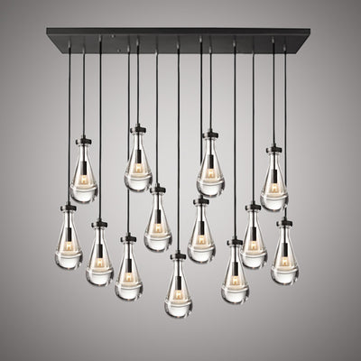 Loft 13-Light Matte Black Chandelier Dimmable 520W