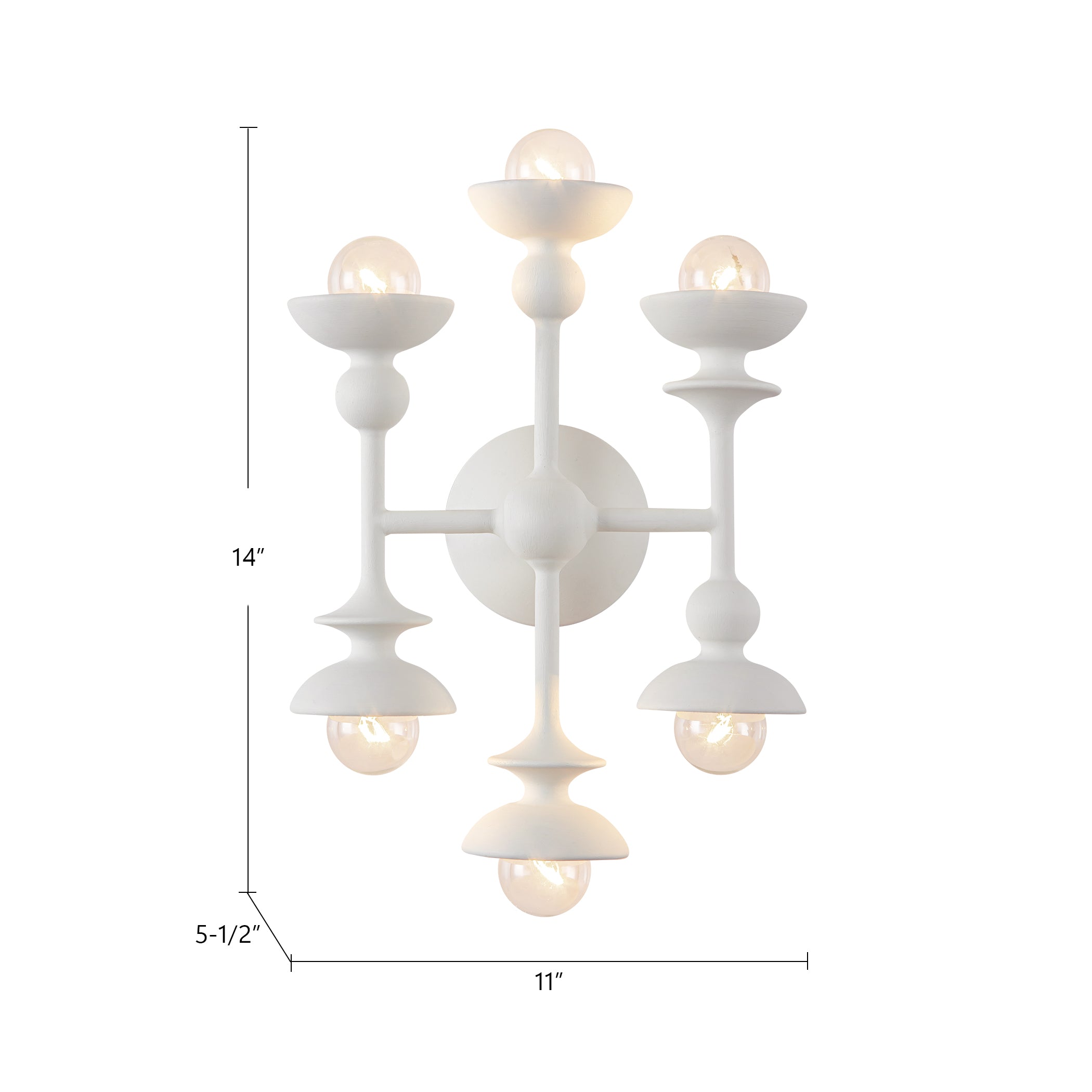 Cadence 11-in 6 Lights Steel Vanity Light
