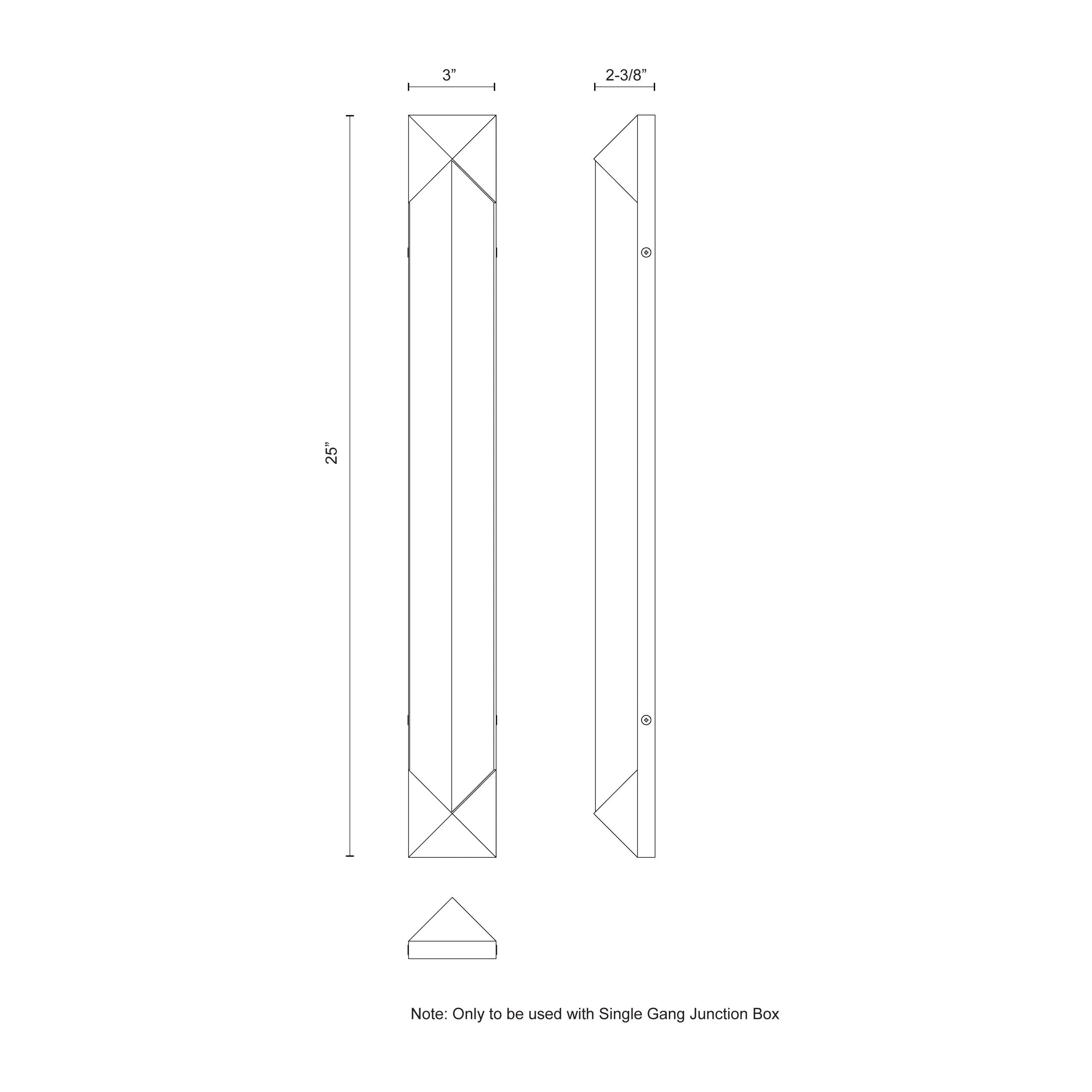 Caesar 25-in Steel Vanity Light