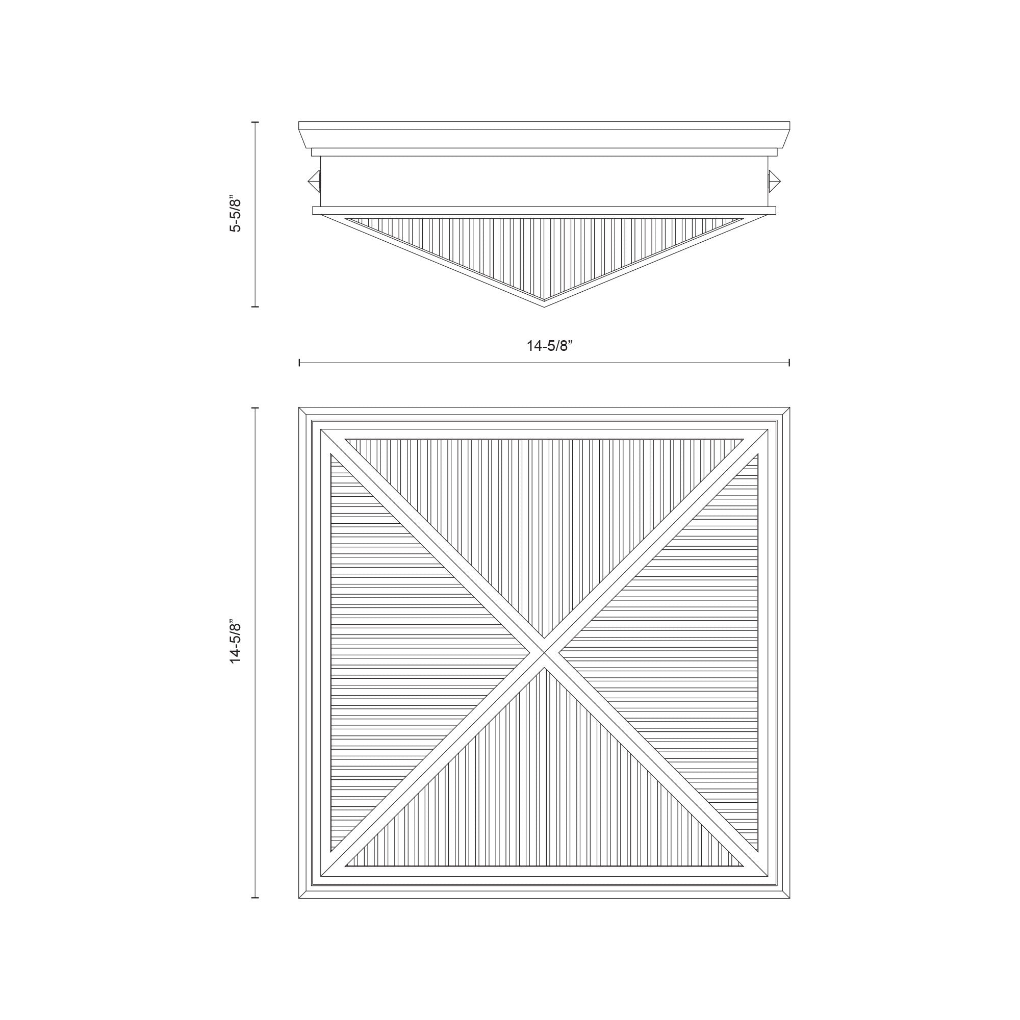 Cairo 15-in Steel Flush Mount