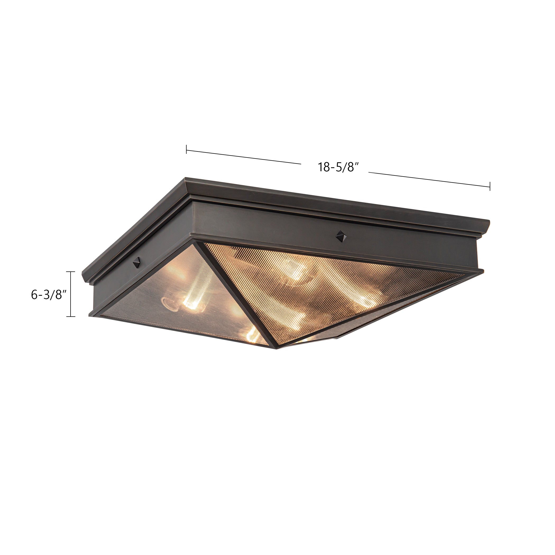 Cairo 19-in Steel Flush Mount