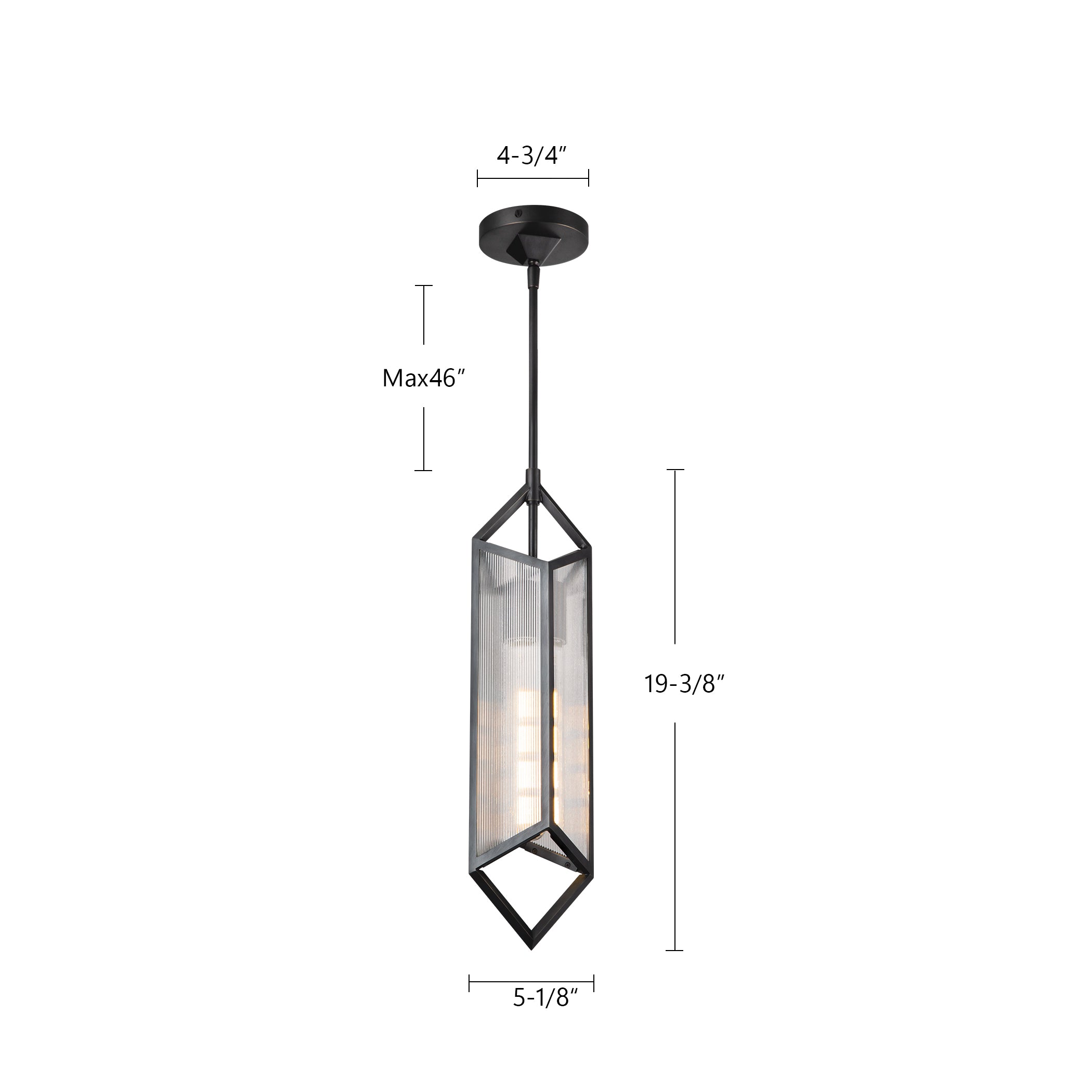 Cairo 19-in Steel Pendant