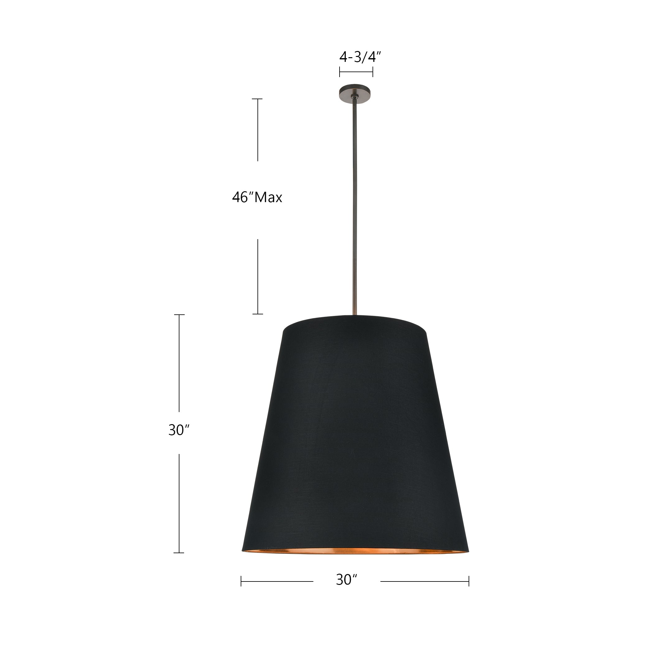 Calor 30-in Steel Pendant