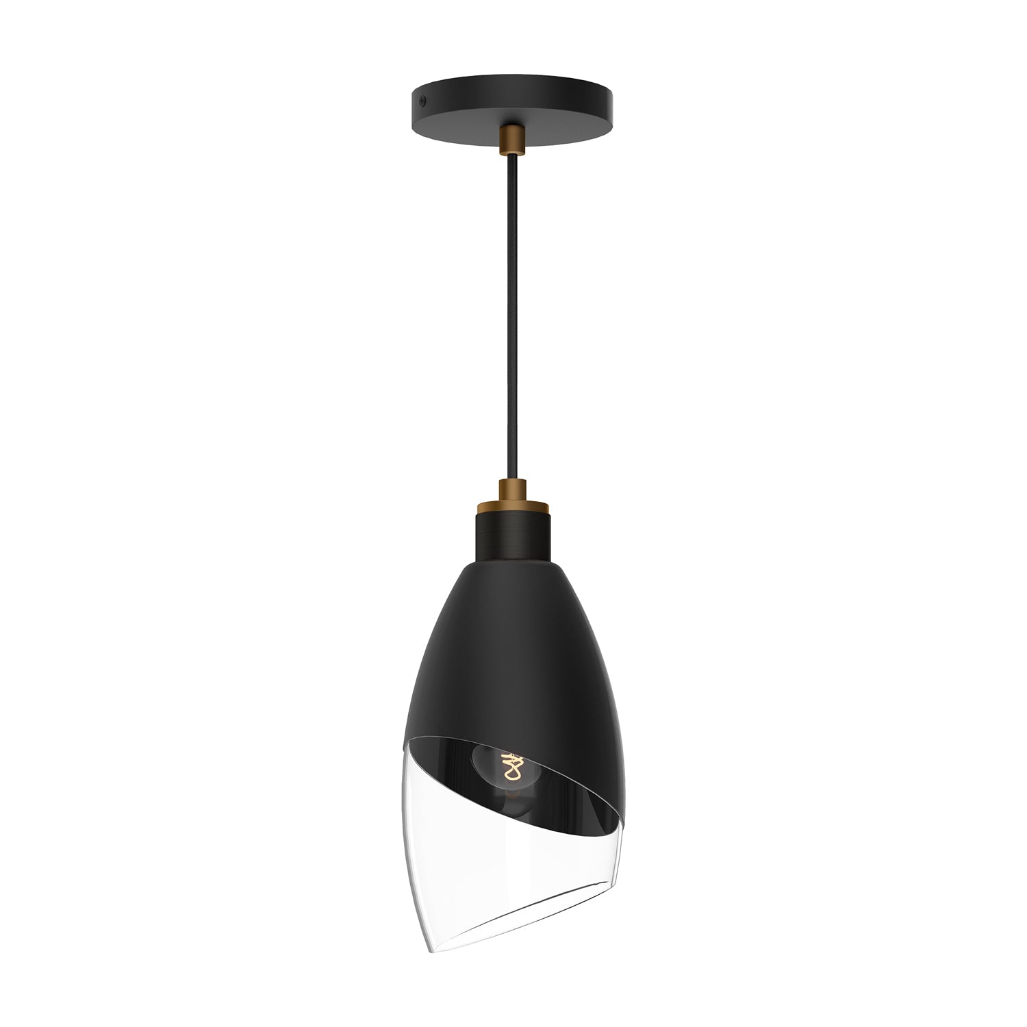 Capri 5-in Chrome and Clear Glass Mini Pendant