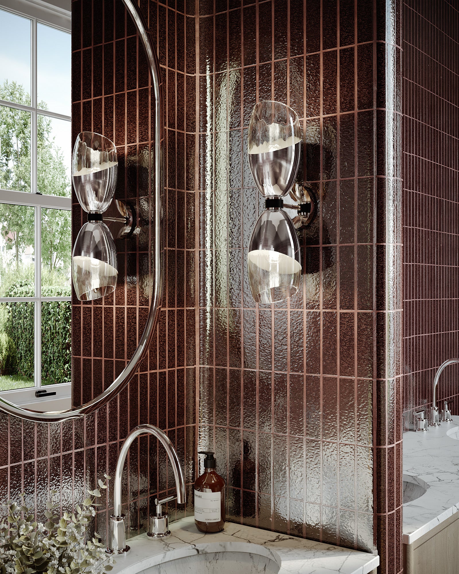 Capri 5-in 2 Lights Steel Vanity Light